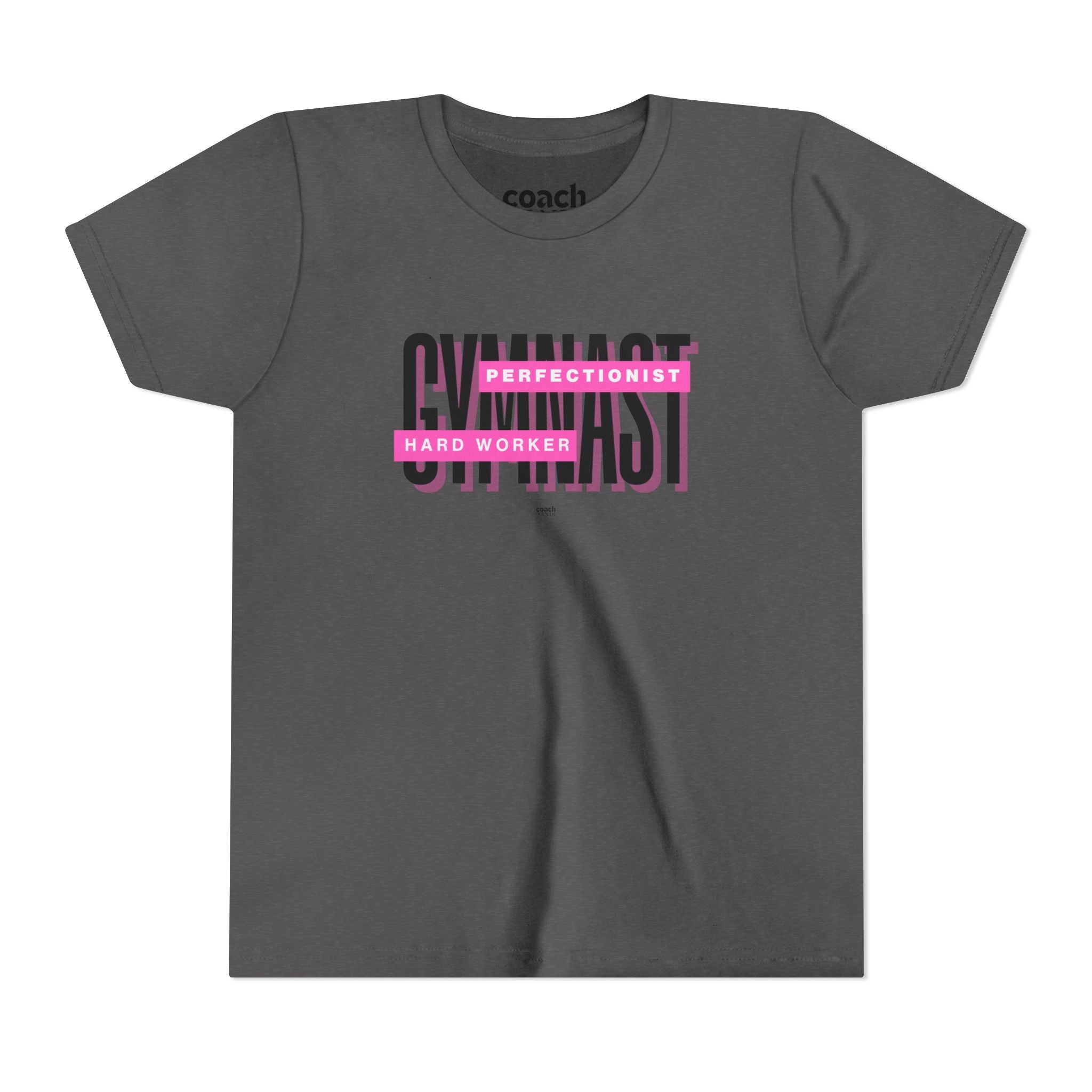Gymnast Hard Worker Tshirt - Pink (Youth)