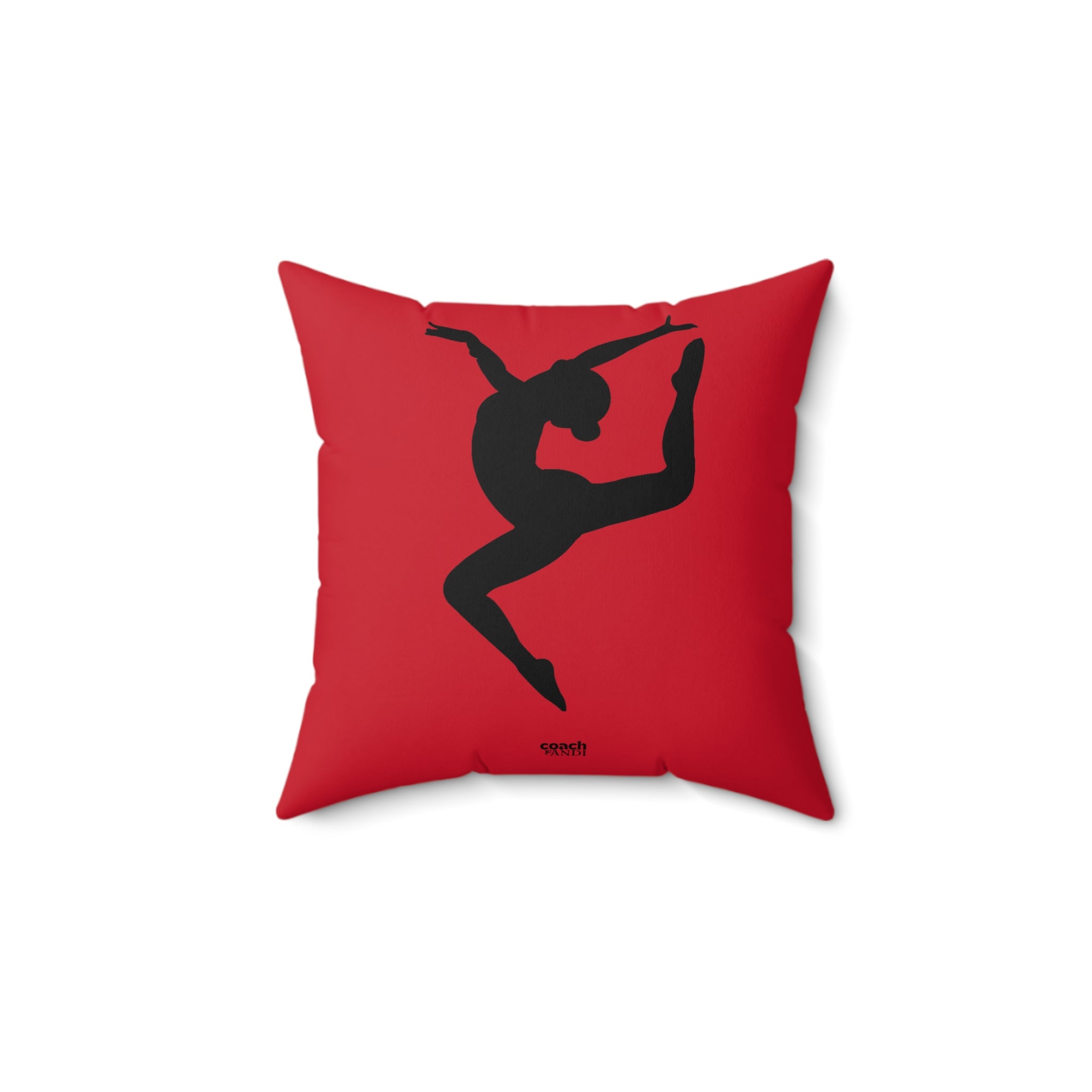 Always Be A Gymnast-Red (Spun Polyester Square Pillow)