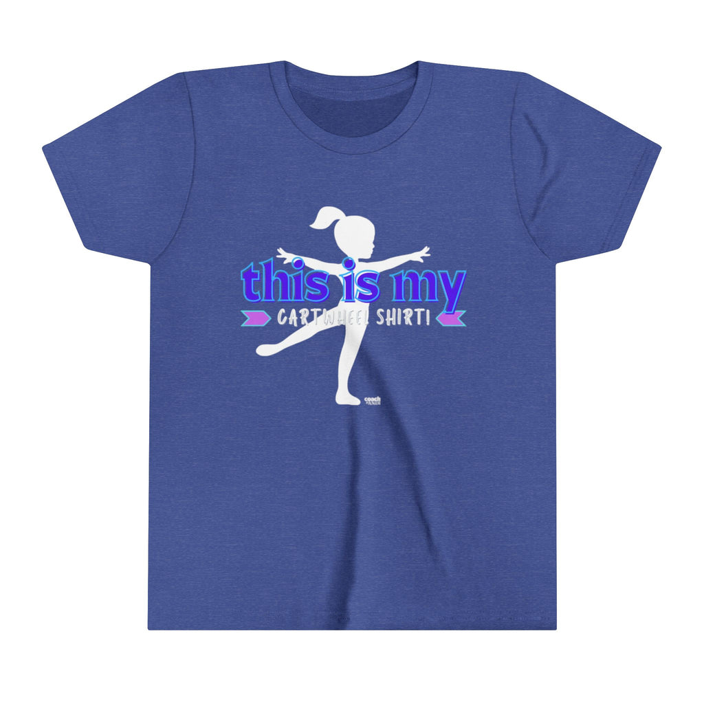 My Cartwheel Shirt-Purple/Turquoise (Youth Short Sleeve Tee)