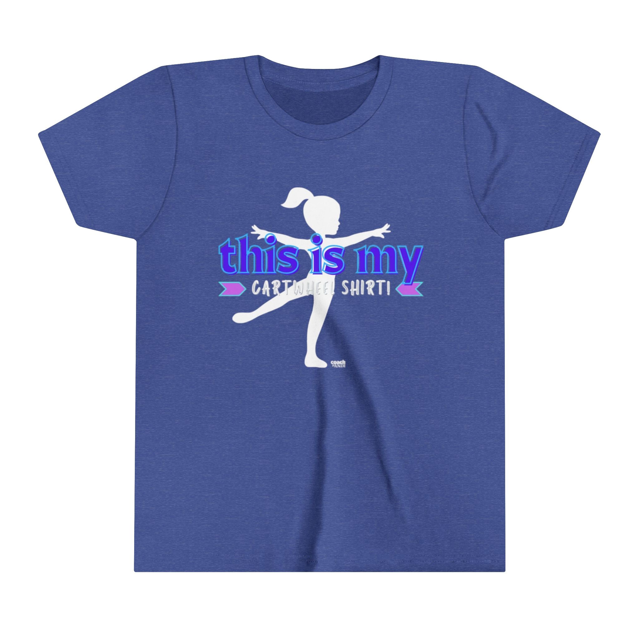 My Cartwheel Shirt-Purple/Turquoise (Youth Short Sleeve Tee)