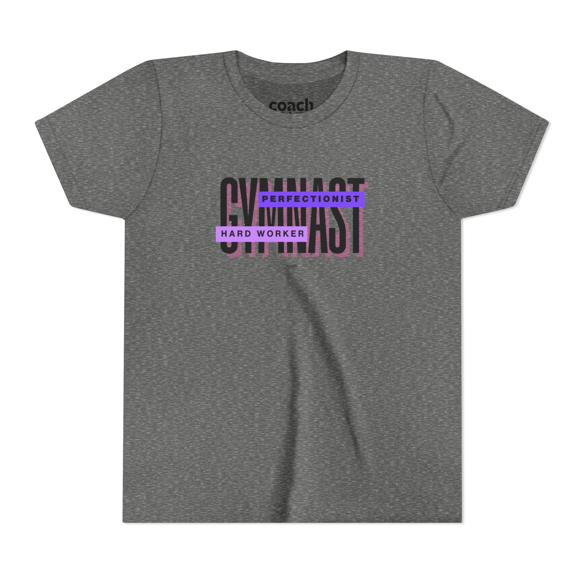 Gymnast Hard Worker Tshirt - Purple (Youth)