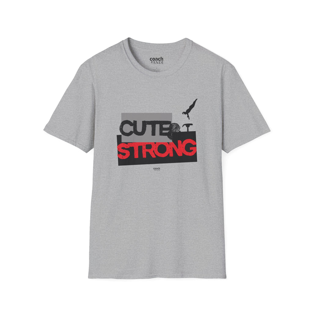 Cute & Strong Tshirt - Red/Black (Adult)