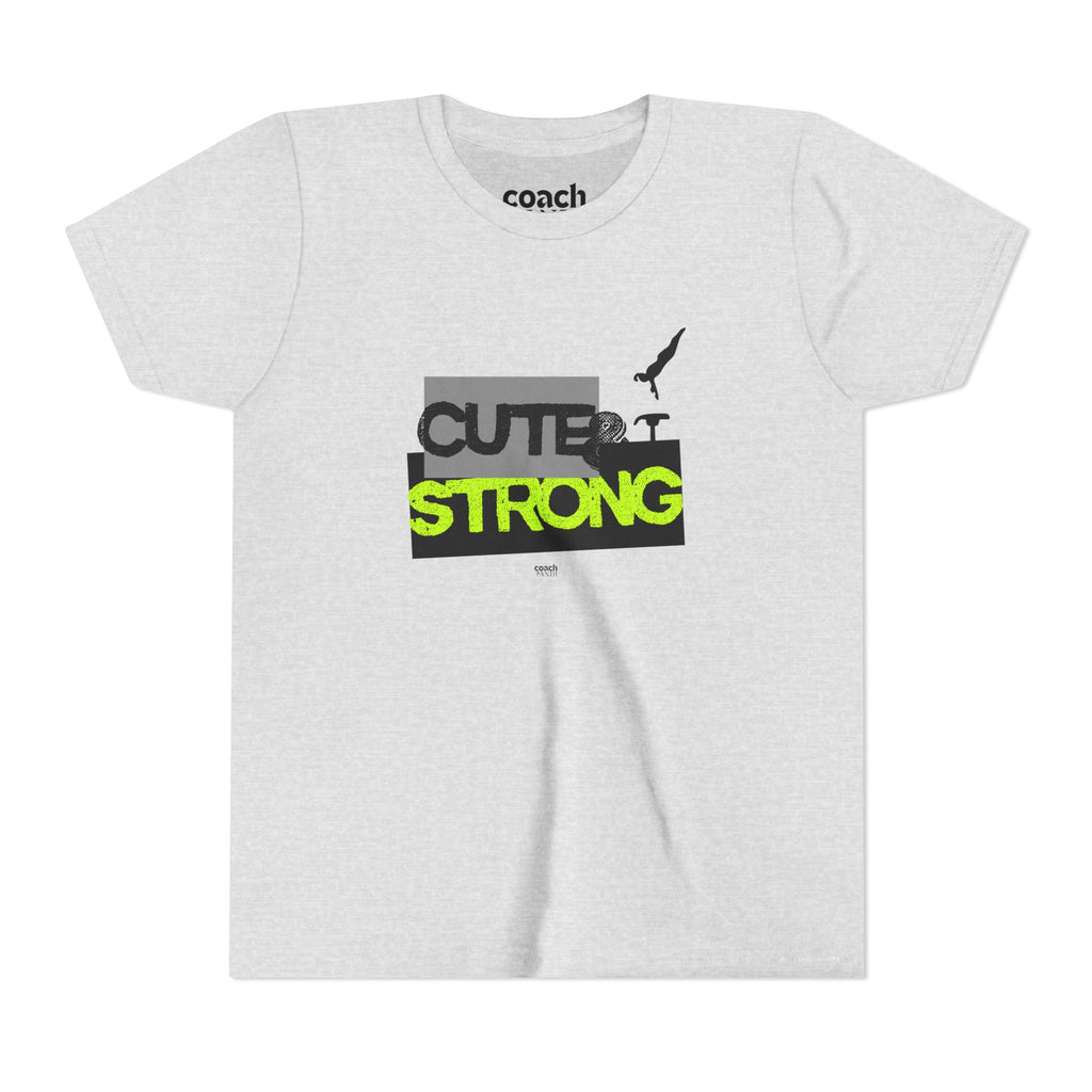 Cute & Strong Youth Short Sleeve Tee - Lime/Black