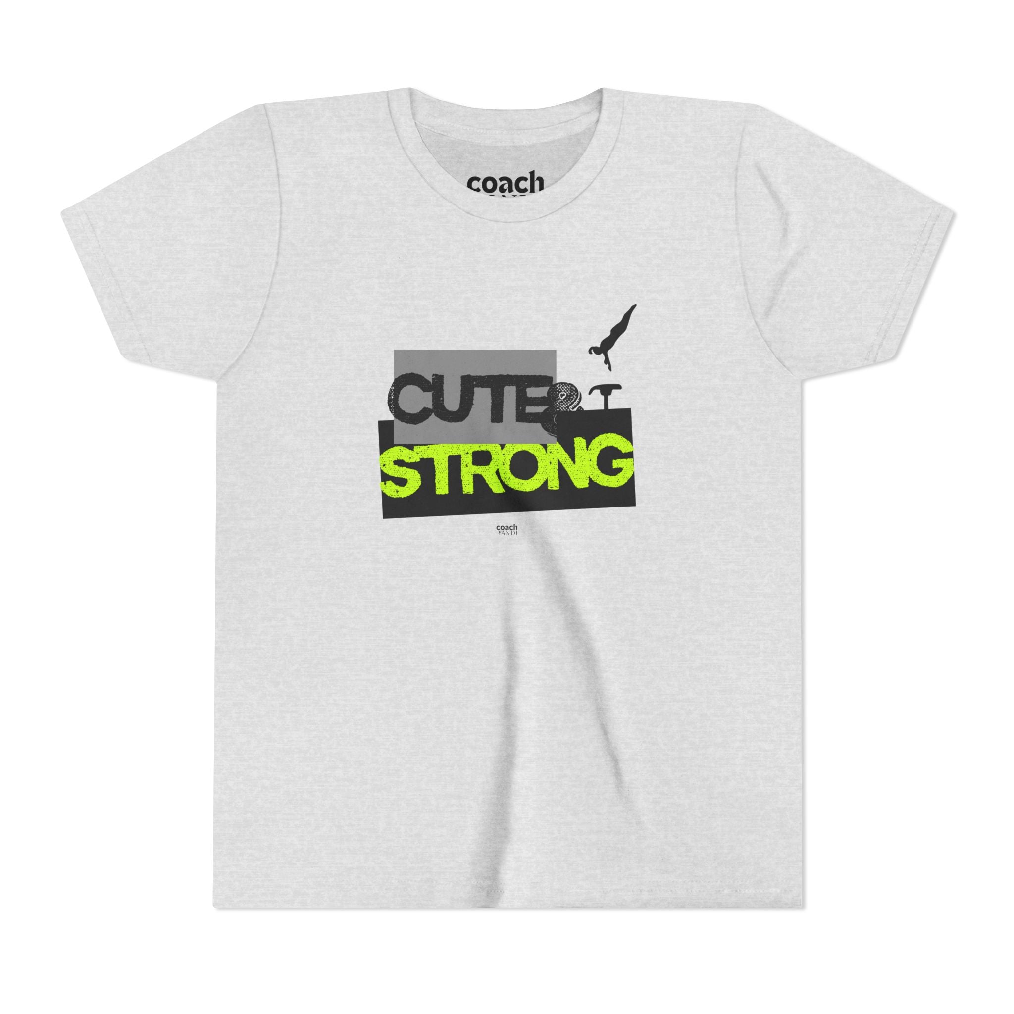 Cute & Strong Youth Short Sleeve Tee - Lime/Black