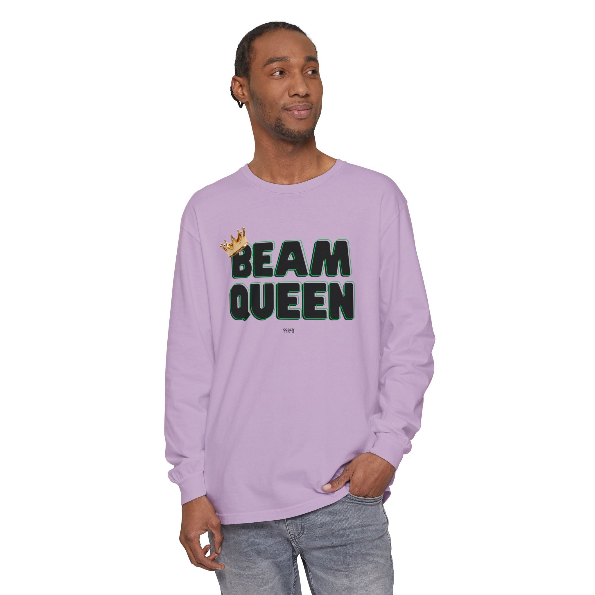 Beam Queen - Black/Green (Adult Long Sleeve Shirt)