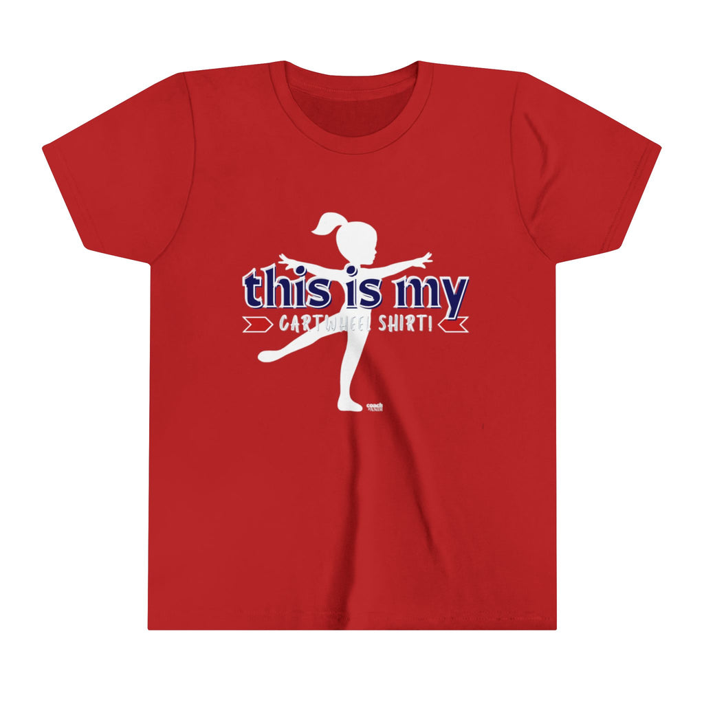My Cartwheel Shirt-Navy/Red (Youth Short Sleeve Tee)
