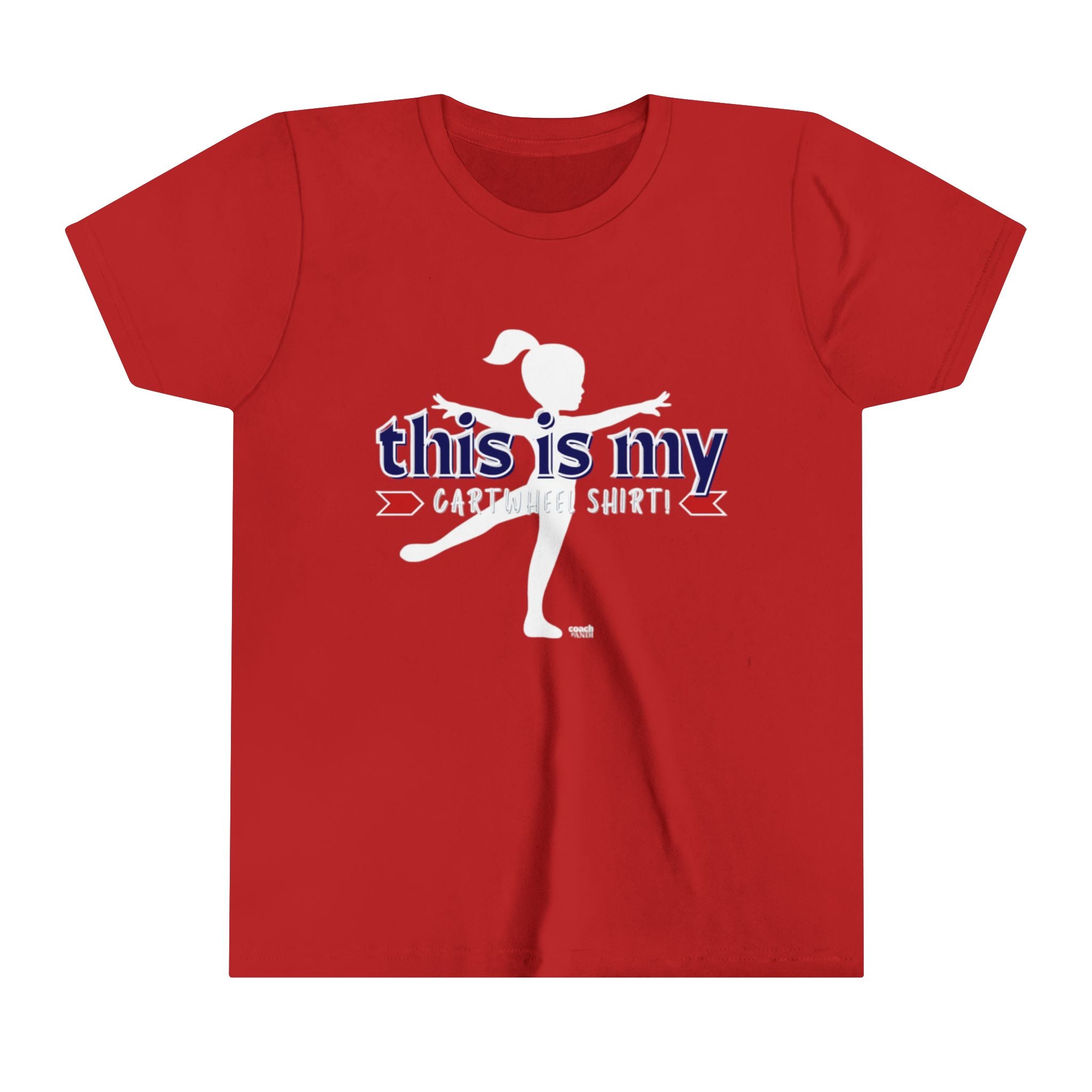 My Cartwheel Shirt-Navy/Red (Youth Short Sleeve Tee)