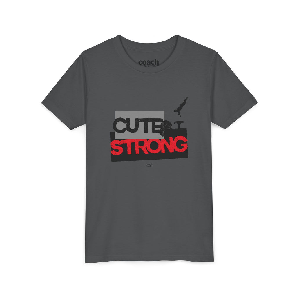 Cute & Strong Youth Short Sleeve Tee - Red/Black