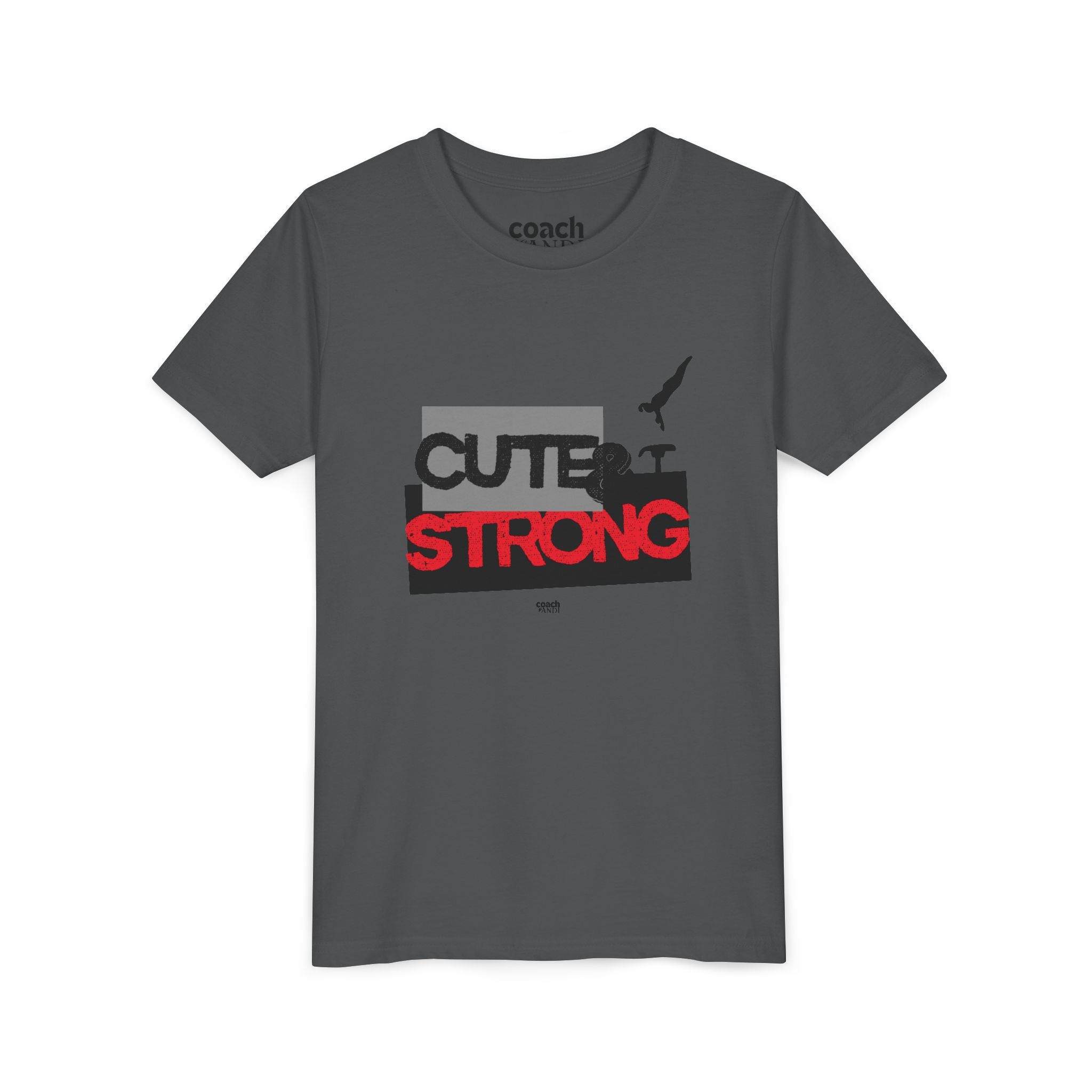 Cute & Strong Youth Short Sleeve Tee - Red/Black