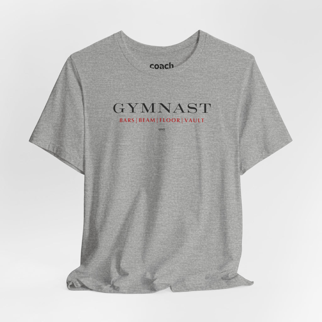 GYMNAST (Bars Beam Floor Vault) Tshirt - Red (Adult)