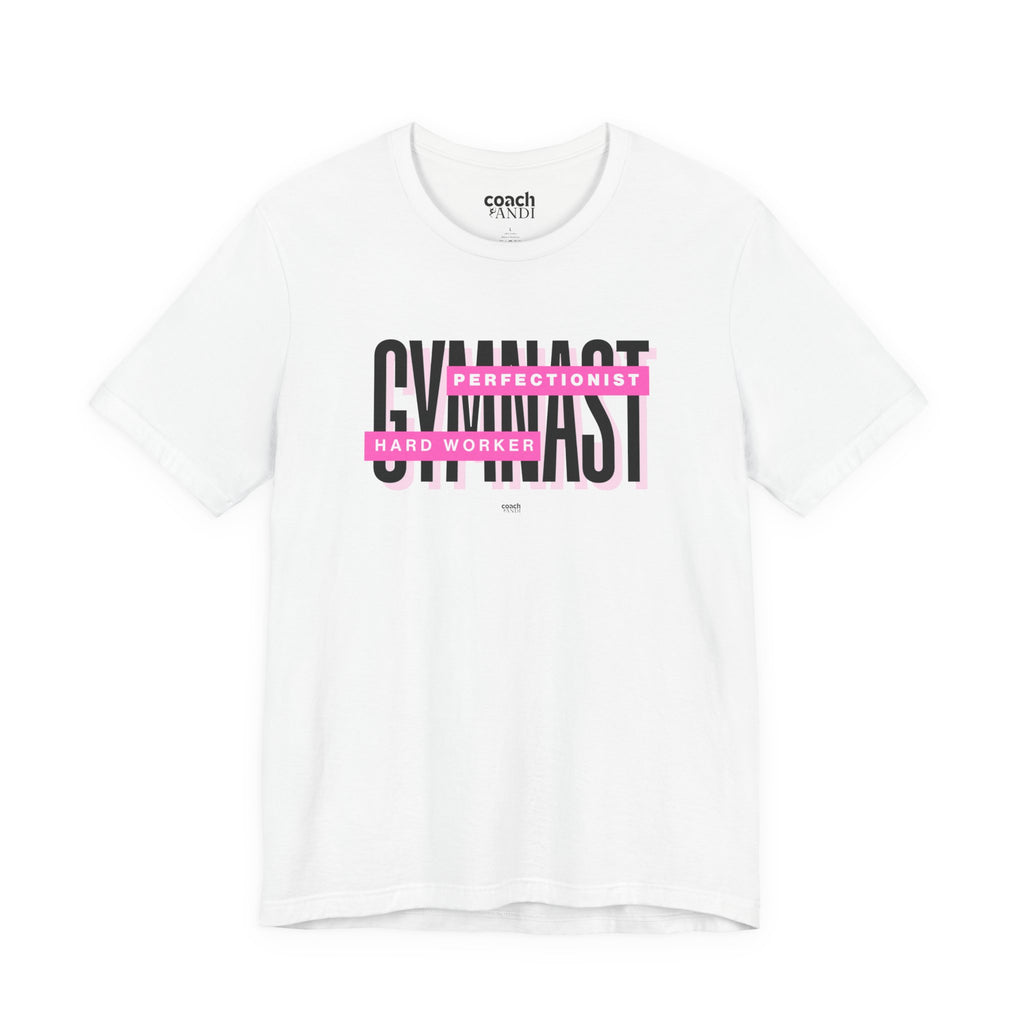 Gymnast Hard Worker Tshirt - Pink (Adult)