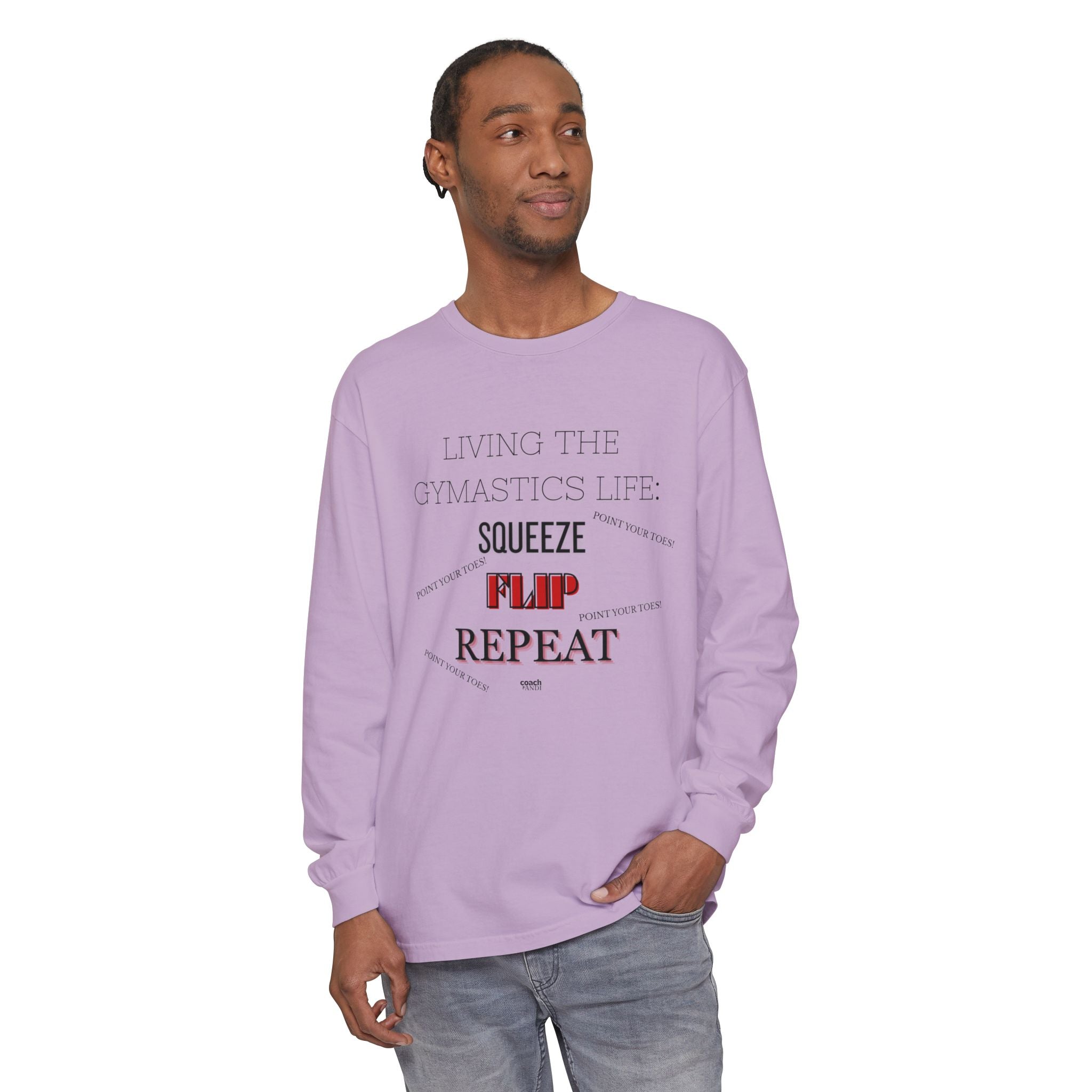 Squeeze Flip Repeat - Red (Adult Longsleeve Shirt)