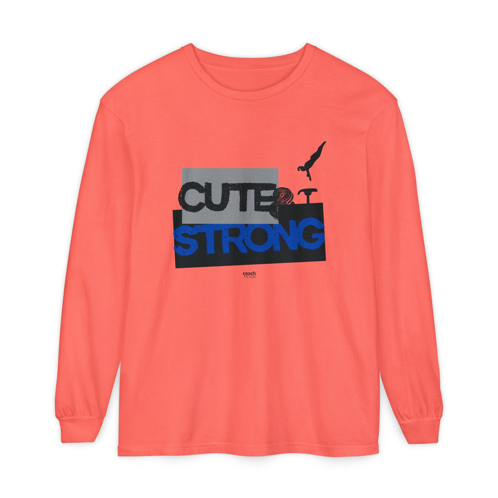Cute & Strong - Blue/Black (Adult Long Sleeve Shirt)