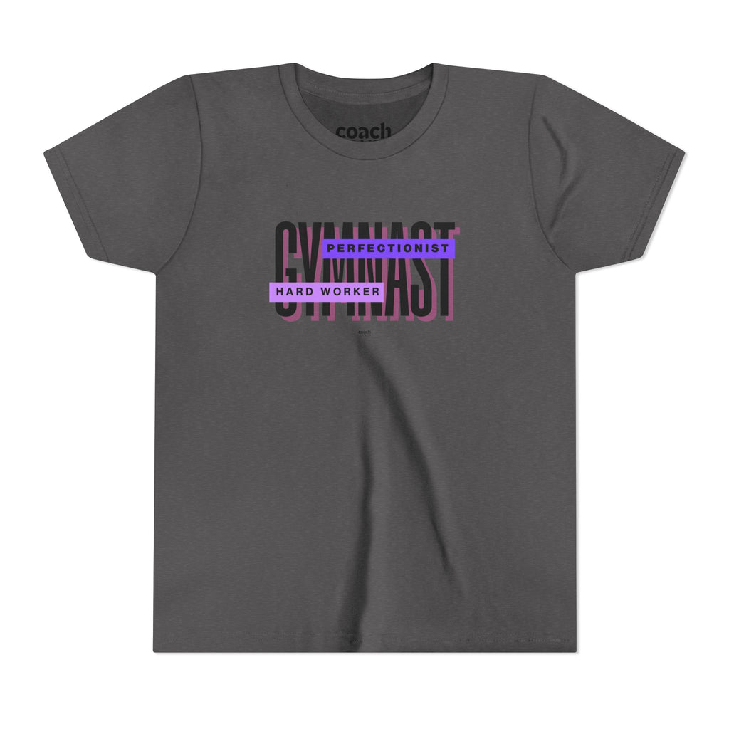 Gymnast Hard Worker Tshirt - Purple (Youth)