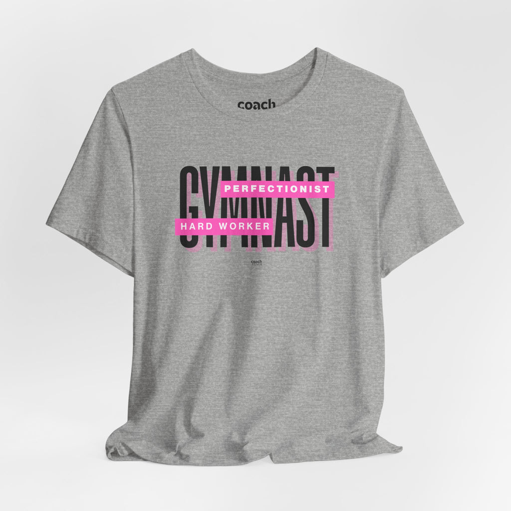 Gymnast Hard Worker Tshirt - Pink (Adult)