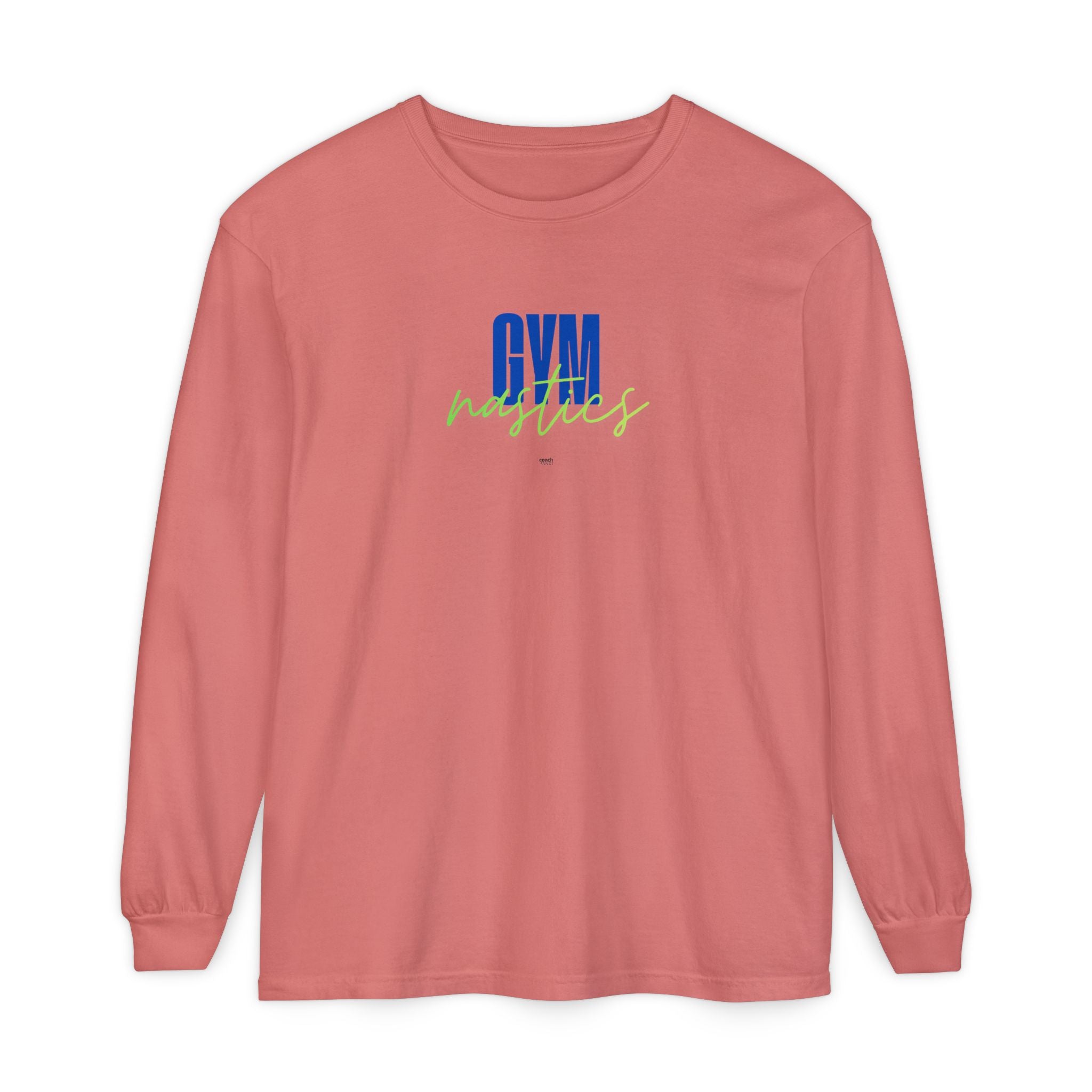 GYMnastics Long Sleeve Shirt - Blue/Lime (Adult)