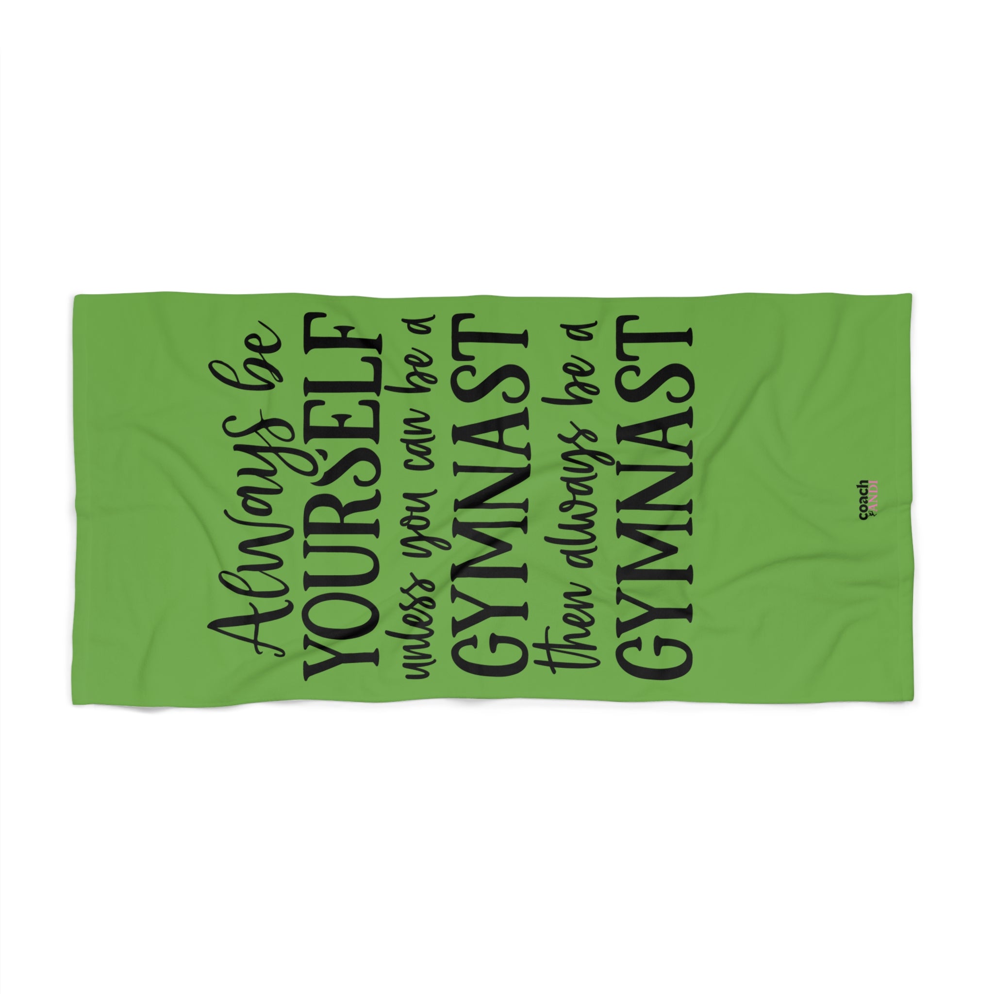 Always Be A Gymnast-Green (Beach Towel)