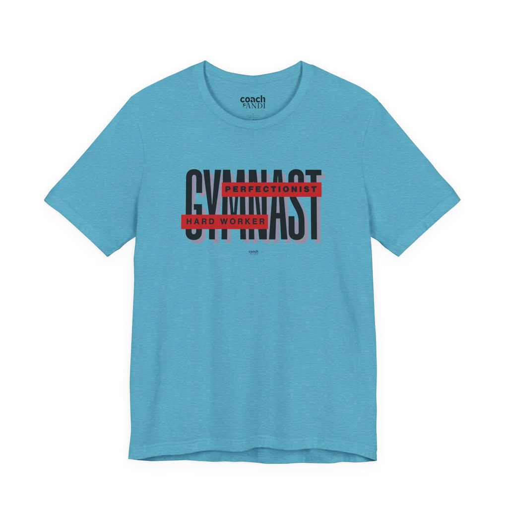 Gymnast Hard Worker Tshirt - Red (Adult)