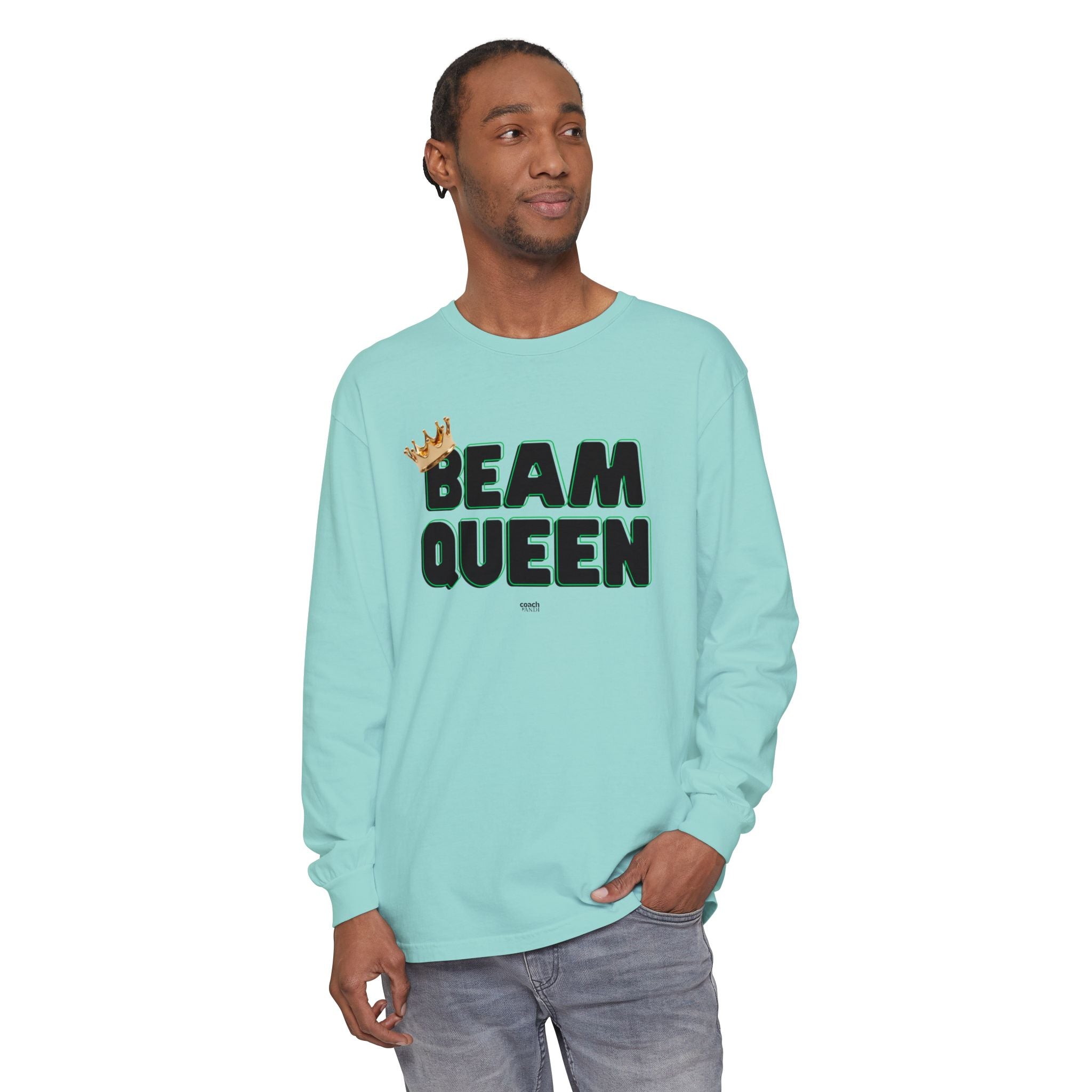 Beam Queen - Black/Green (Adult Long Sleeve Shirt)