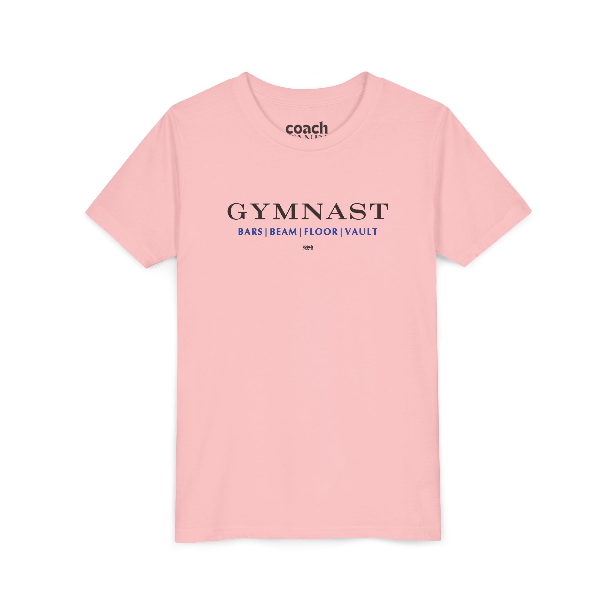 GYMNAST (Bars Beam Floor Vault) Short Sleeve Tee - Blue (Youth)