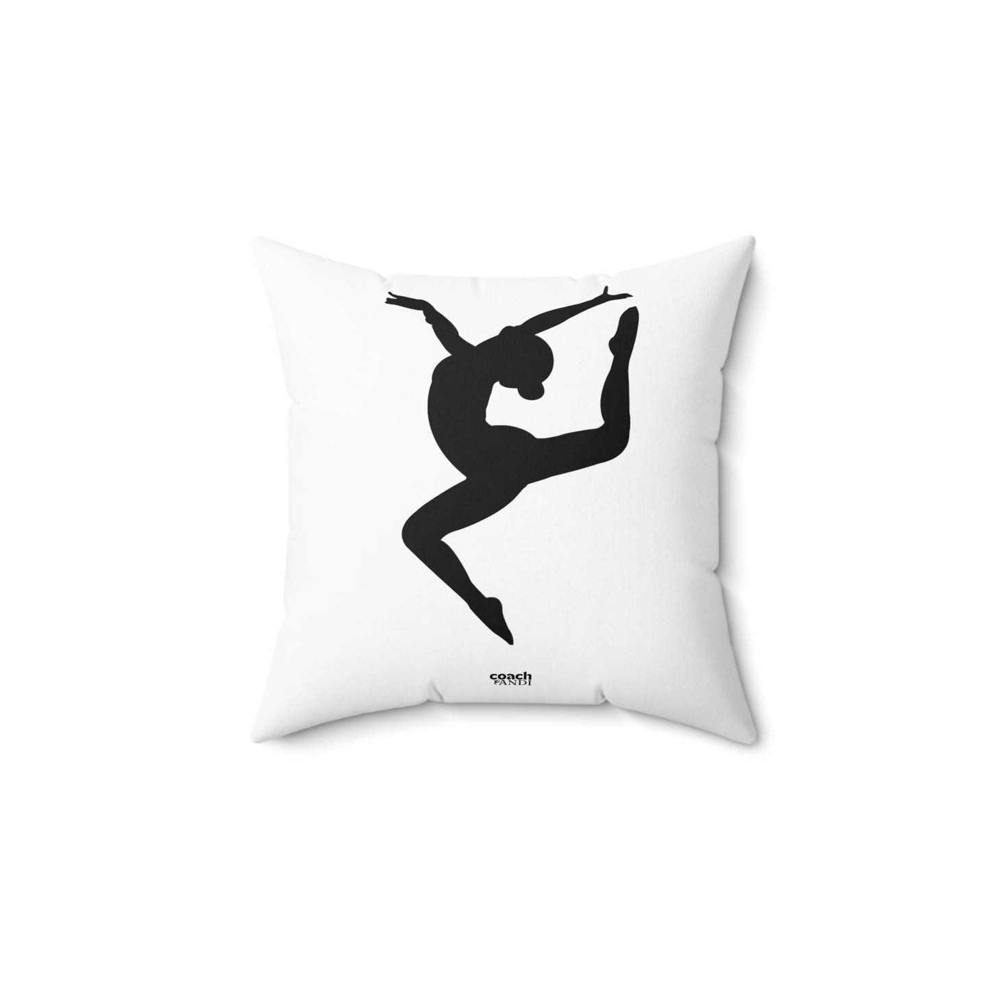 Always Be A Gymnast-White (Spun Polyester Square Pillow)