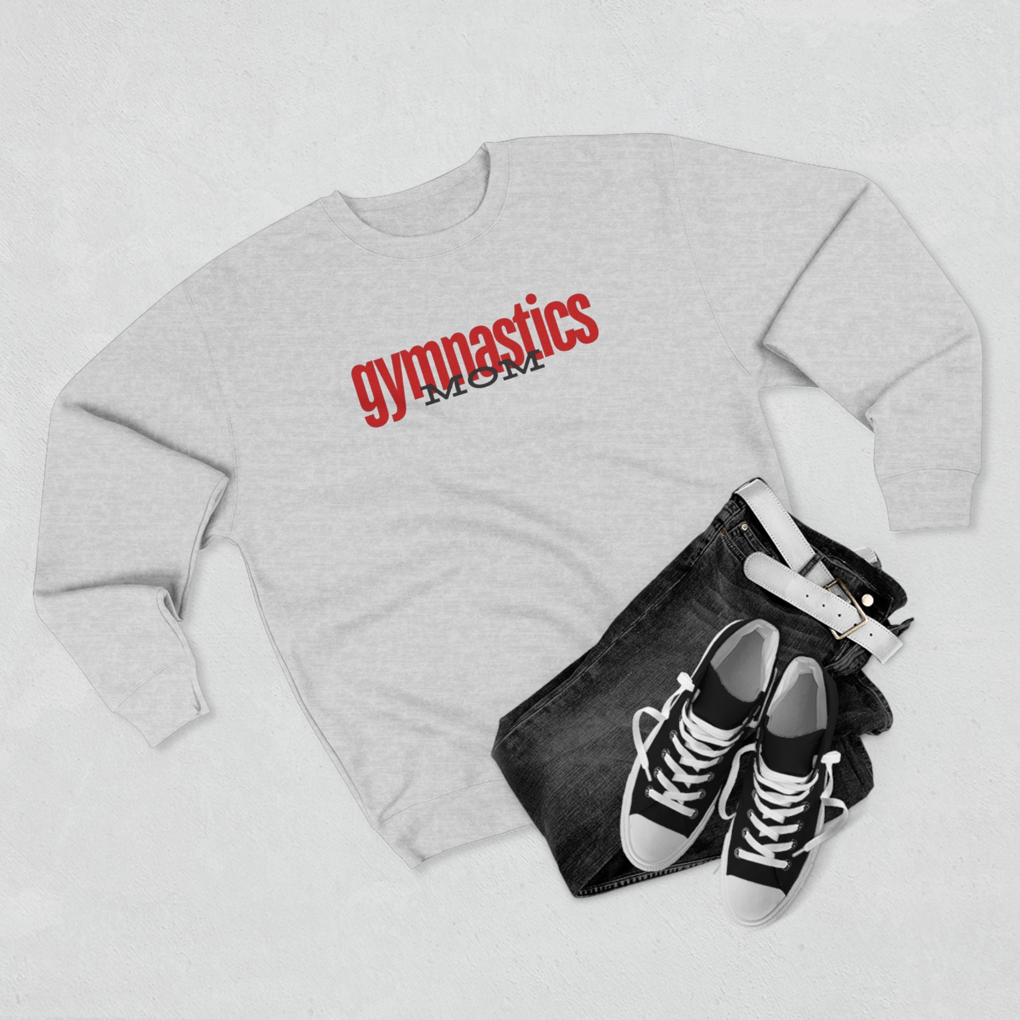 Gymnastics Mom-Red (Adult Crewneck)