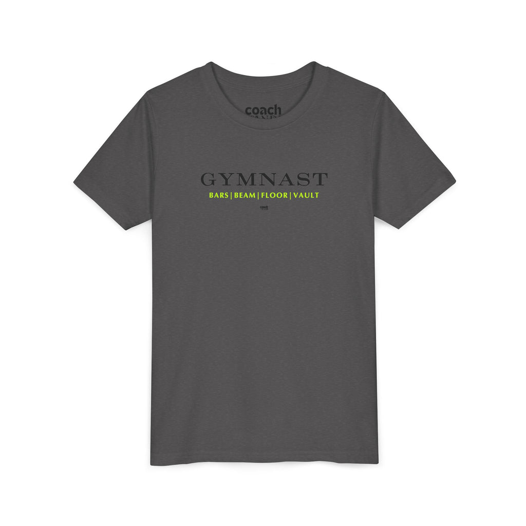 GYMNAST (Bars Beam Floor Vault) Tshirt - Lime (Youth)
