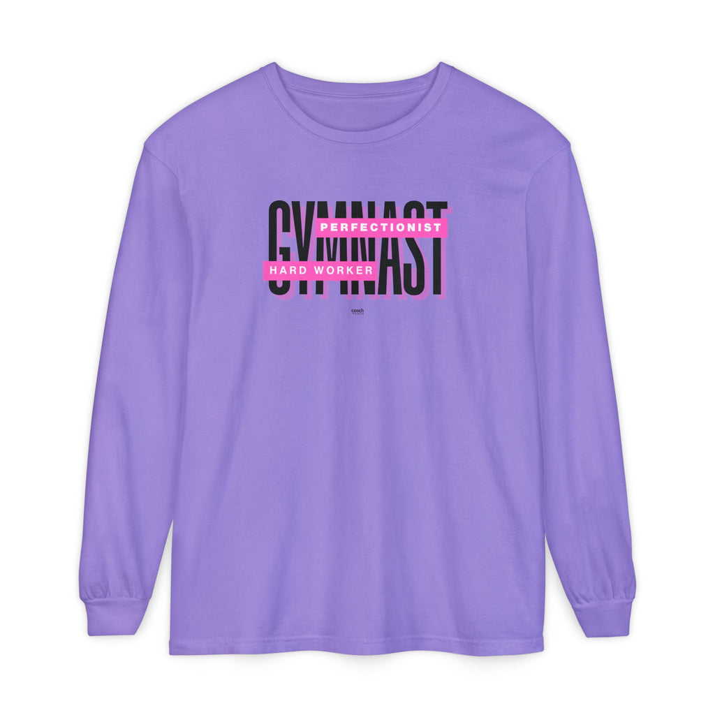Gymnast Hard Worker Long Sleeve Shirt - Pink (Adult)