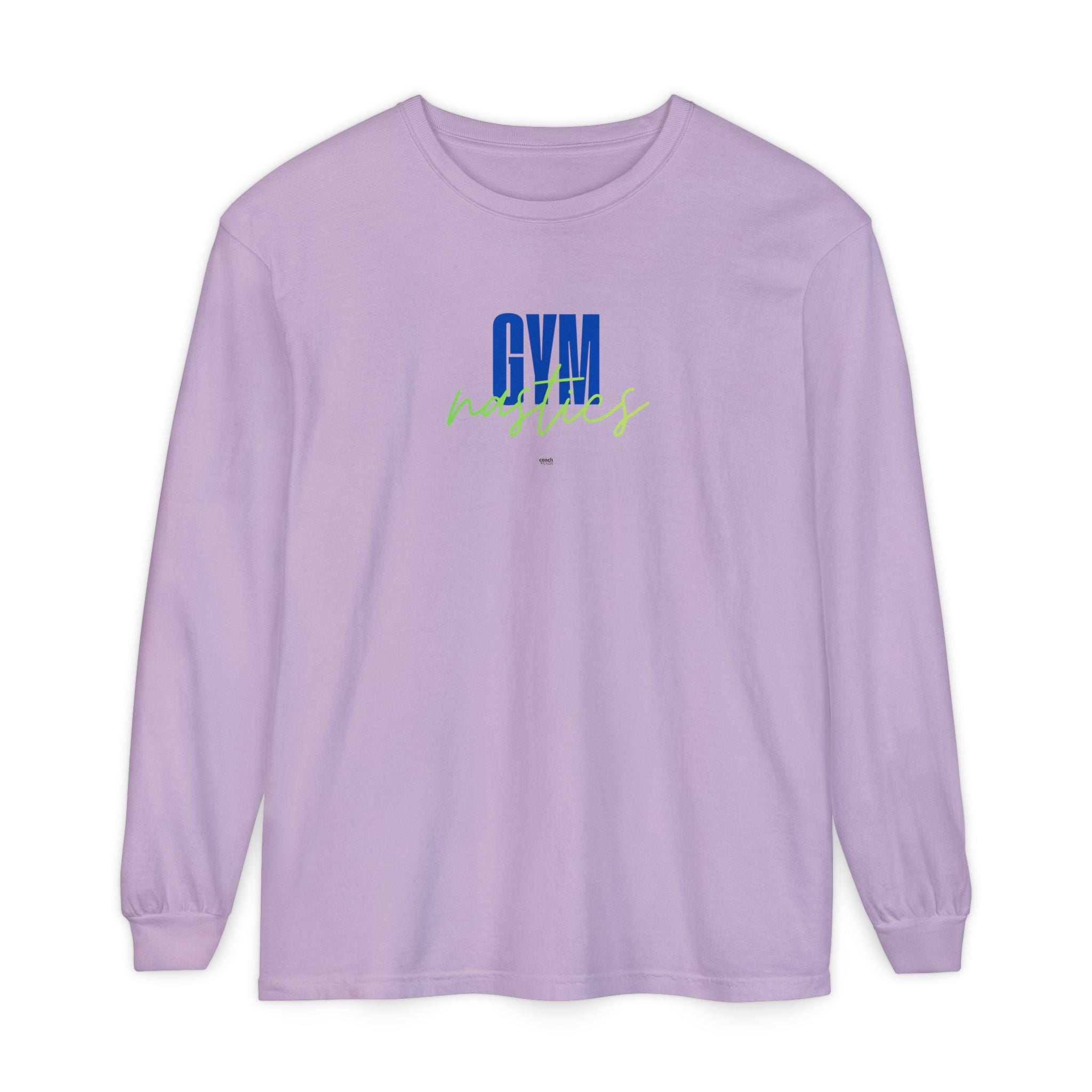GYMnastics Long Sleeve Shirt - Blue/Lime (Adult)