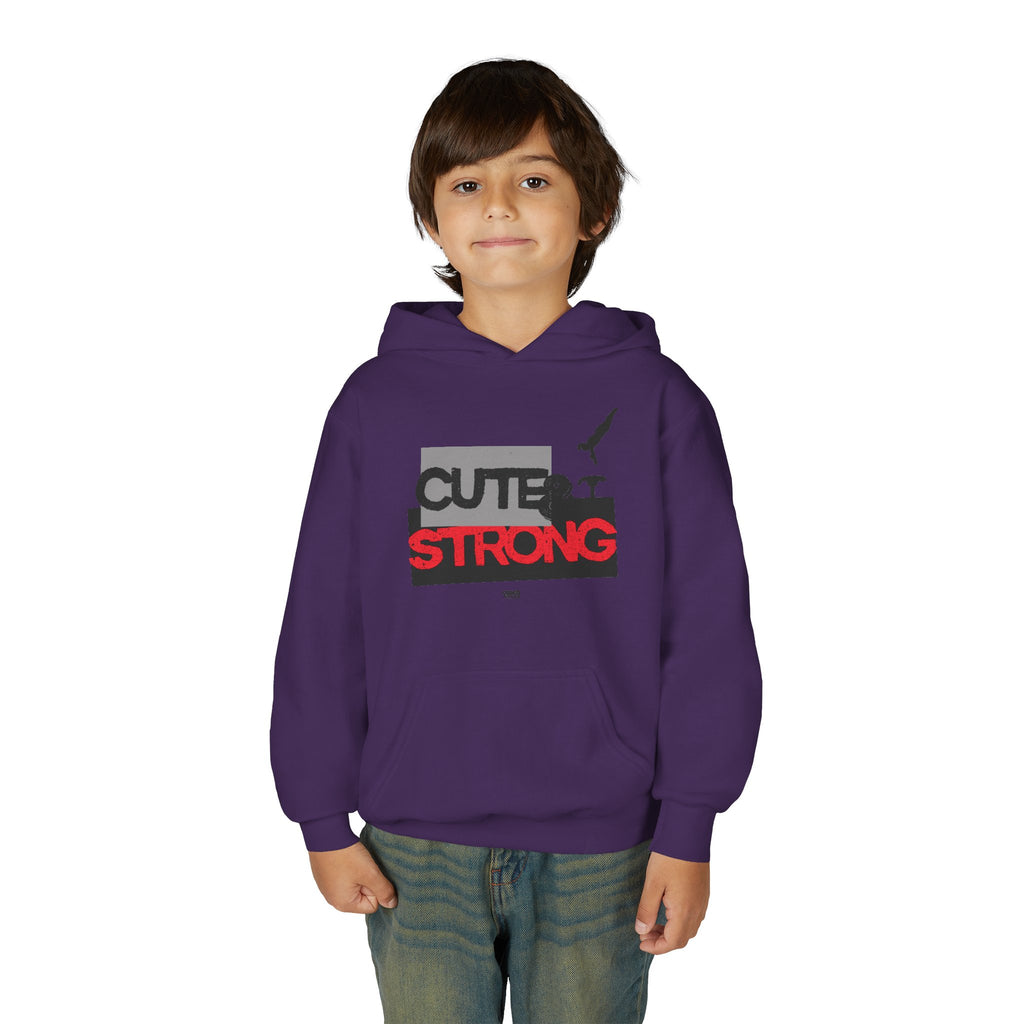 Cute & Strong Hoodie - Red/Black (Youth)