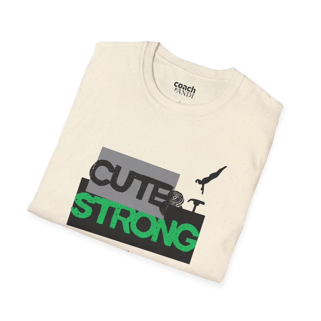 Cute & Strong Tshirt - Green/Black (Adult)