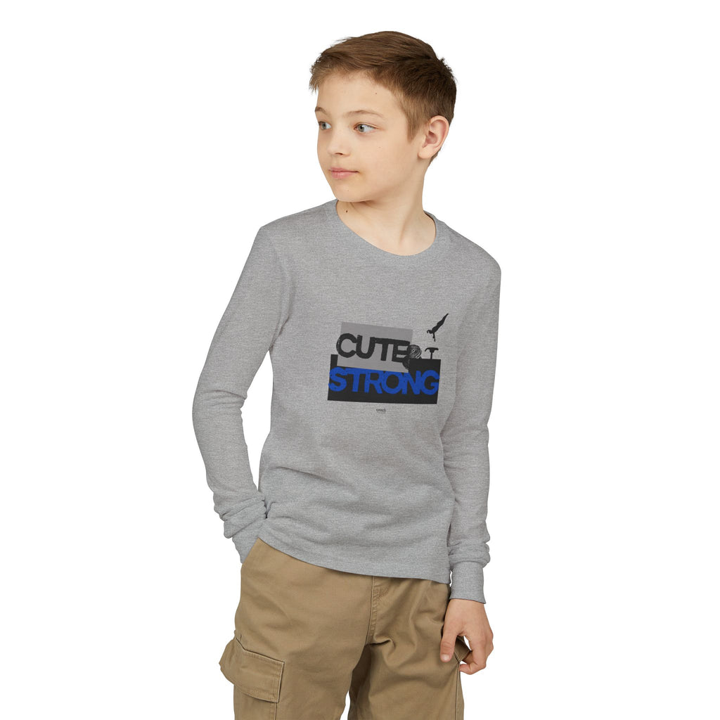 Cute & Strong Long Sleeve Shirt - Blue/Black (Youth)