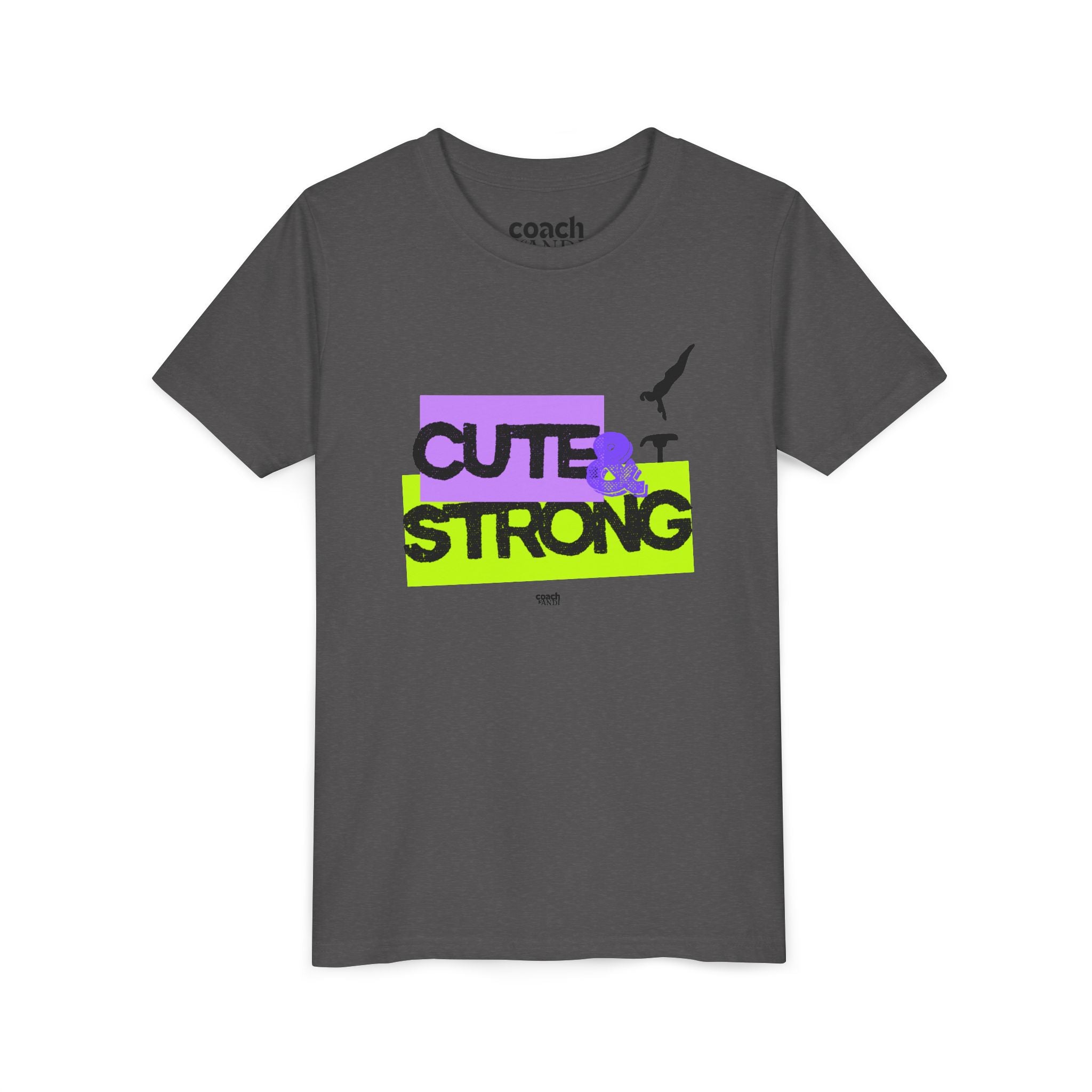 Cute & Strong Youth Short Sleeve Tee - Lavender/Lime