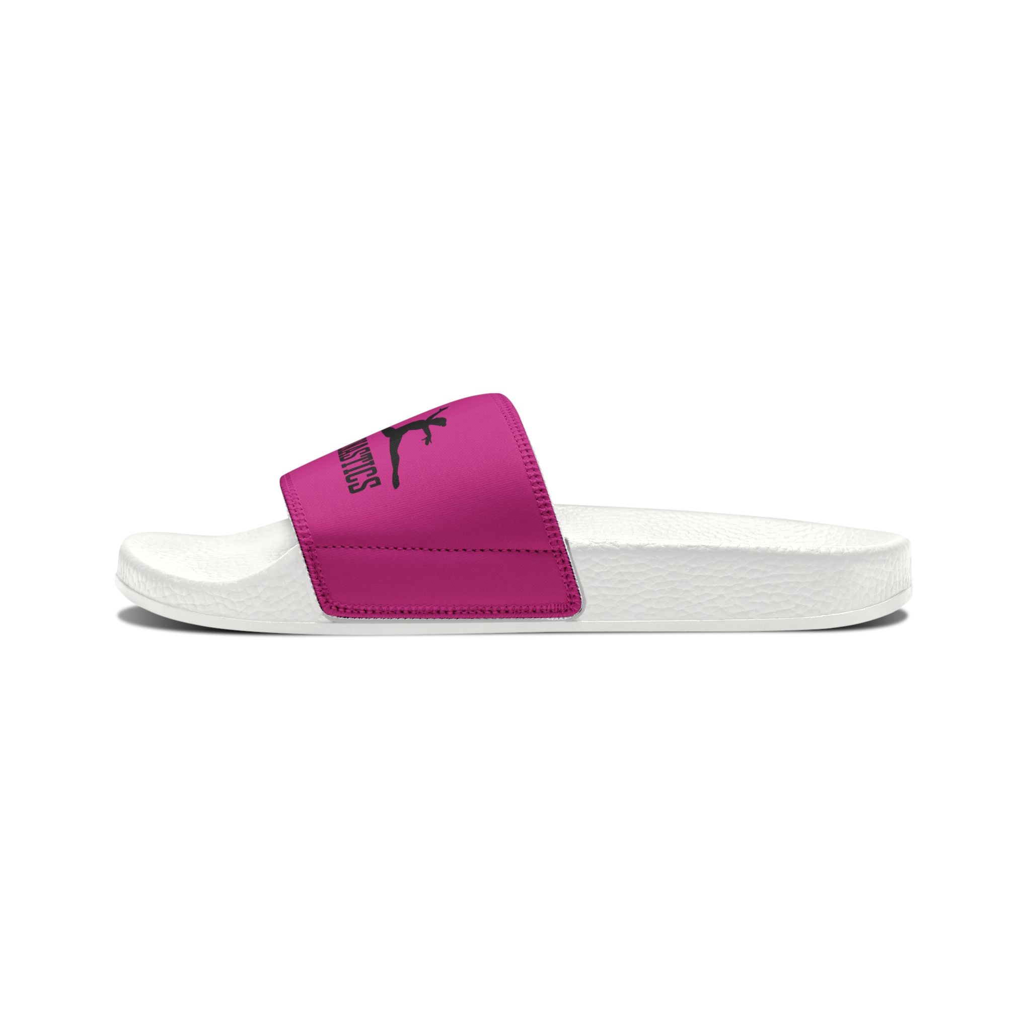 Peace, Love, Gymnastics-Pink (Youth Removable-Strap Sandals)