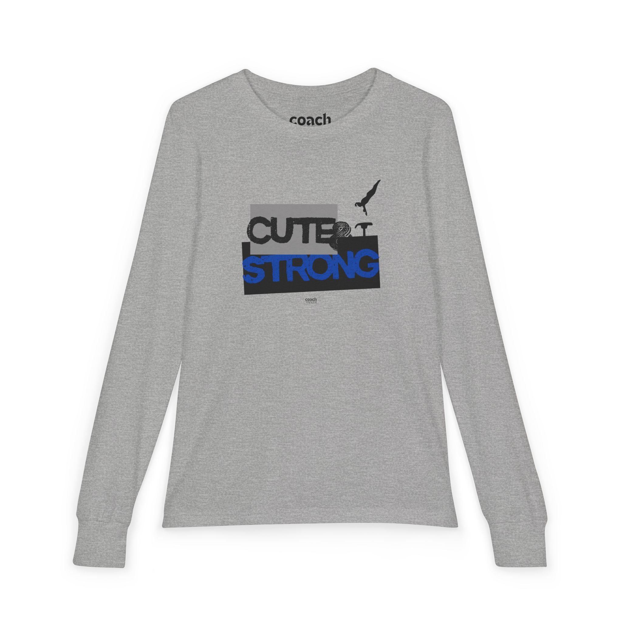 Cute & Strong Long Sleeve Shirt - Blue/Black (Youth)