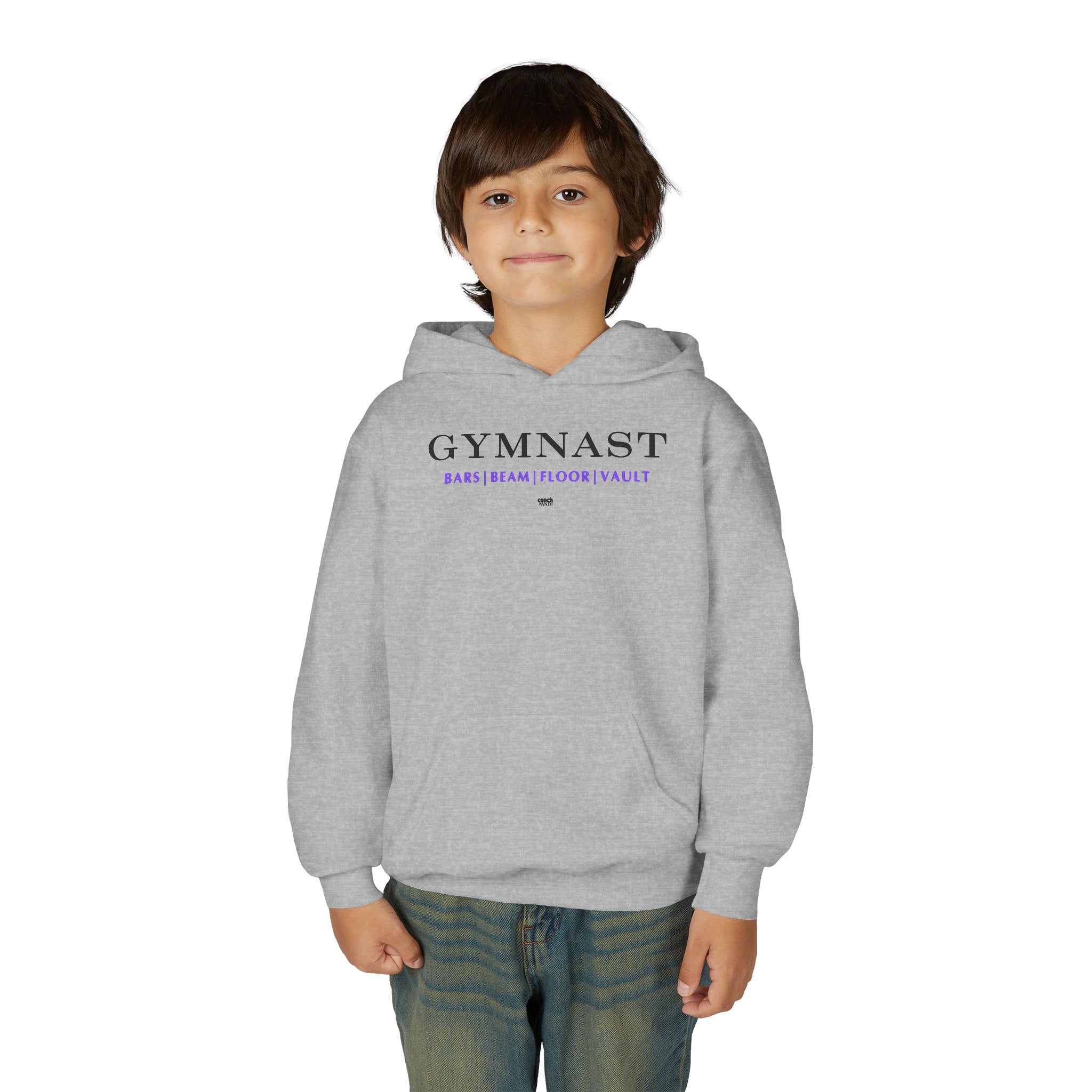 GYMNAST (Bars Beam Floor Vault) Hoodie - Purple (Youth)