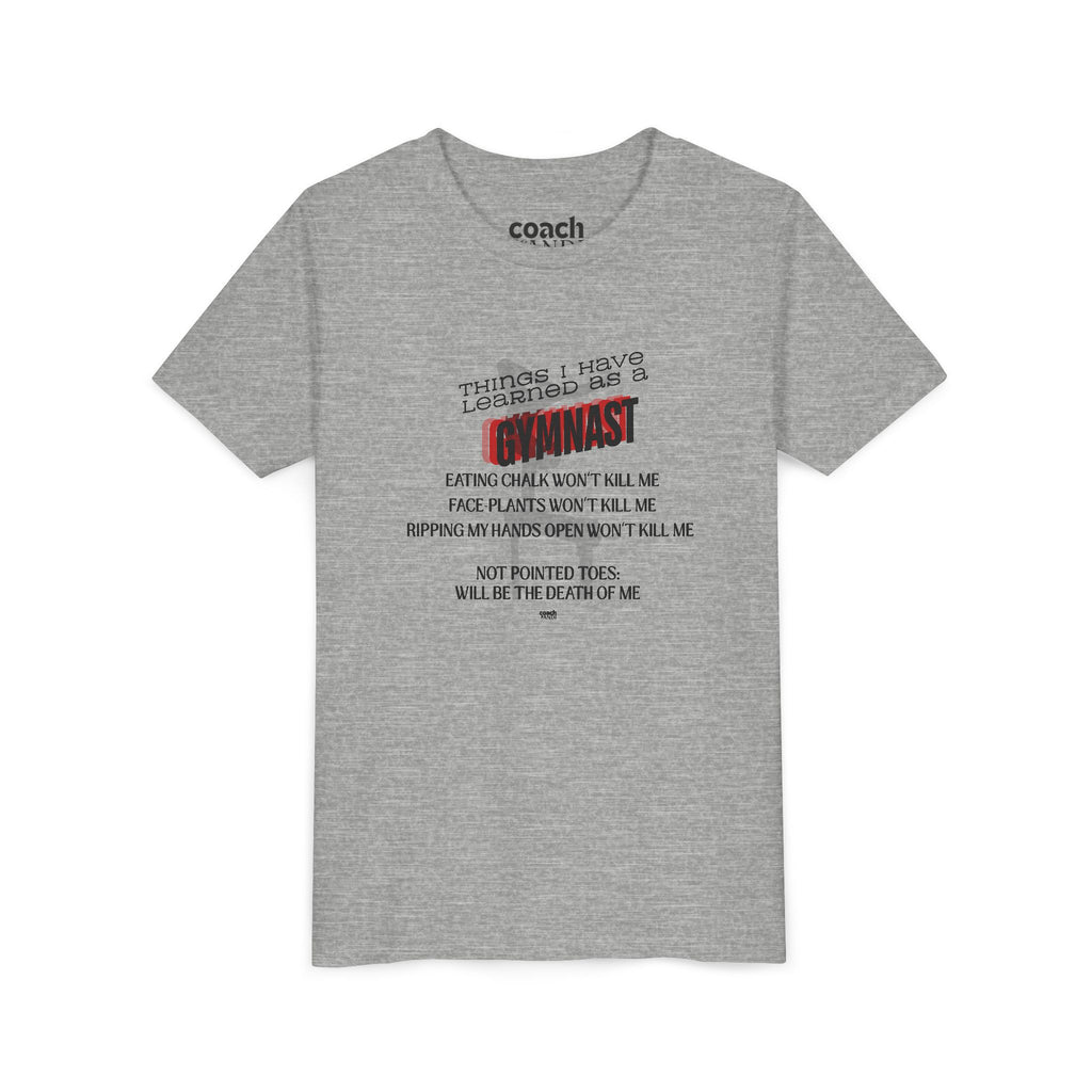 Things I learned as a Gymnast Short Sleeve Tee - Red (Youth)