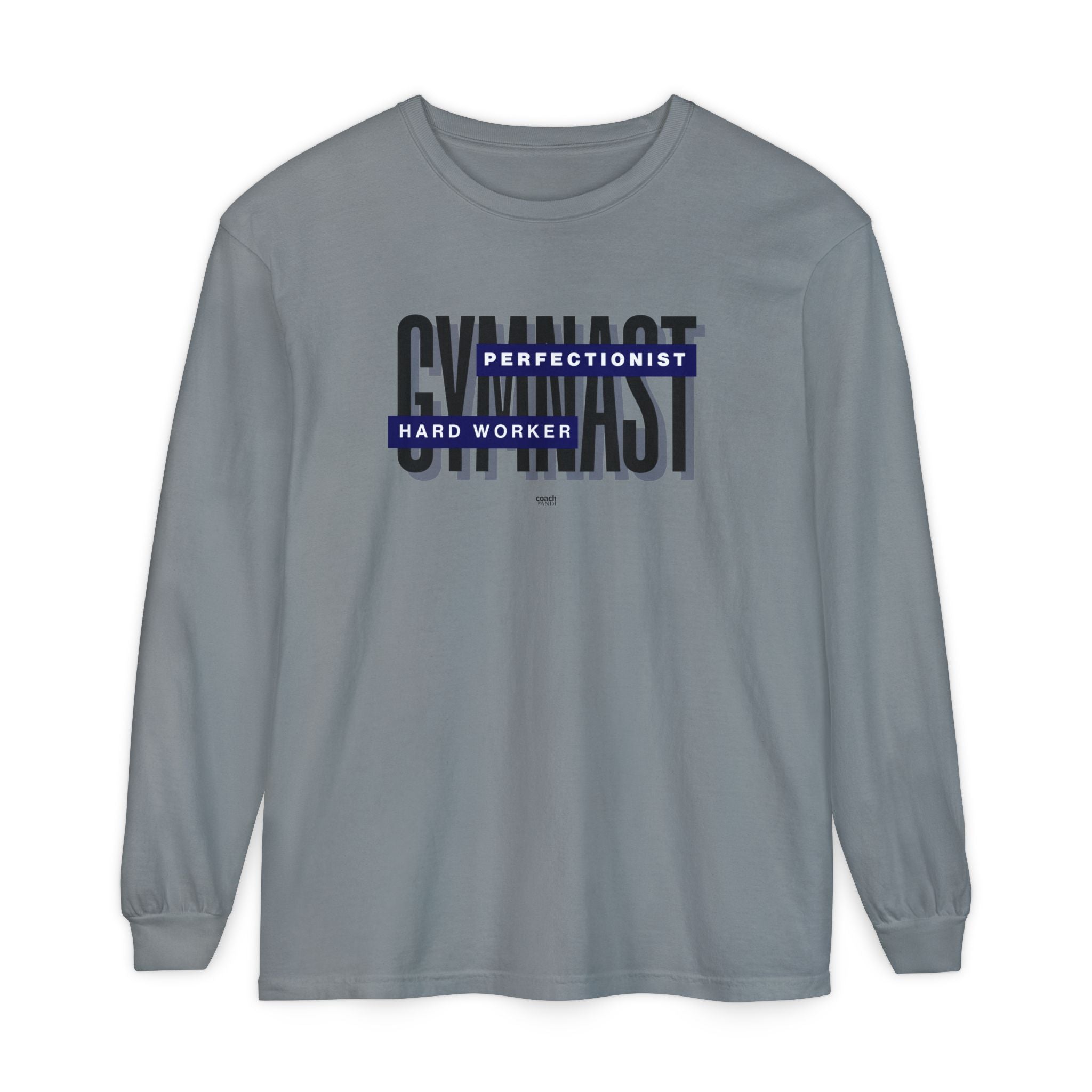 Gymnast Hard Worker Long Sleeve Shirt - Navy (Adult)