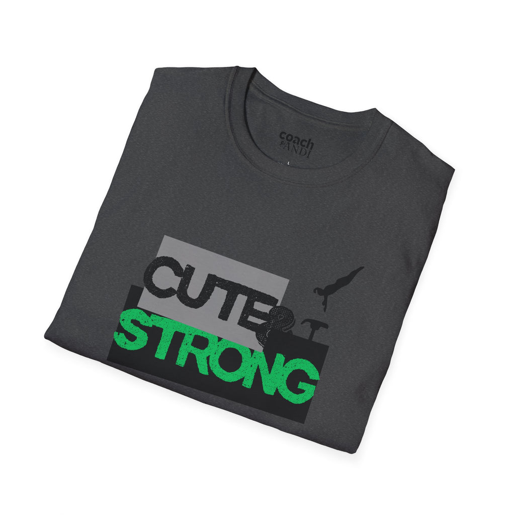 Cute & Strong Tshirt - Green/Black (Adult)