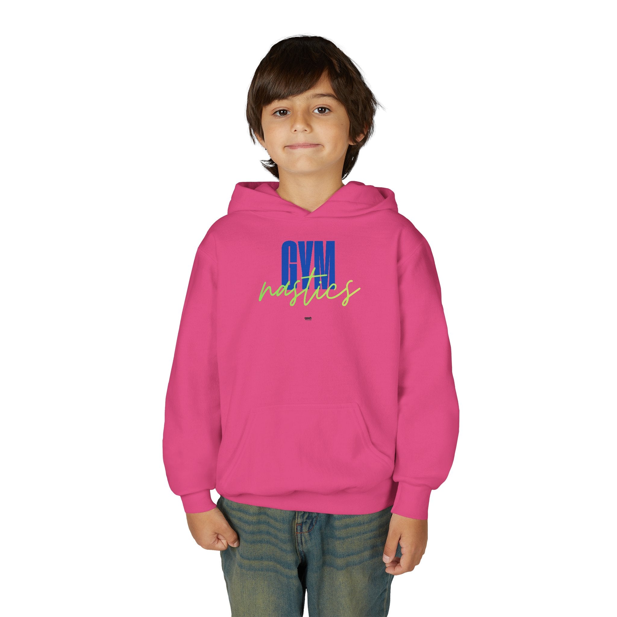 GYMnastics Hoodie - Blue/Lime (Youth)