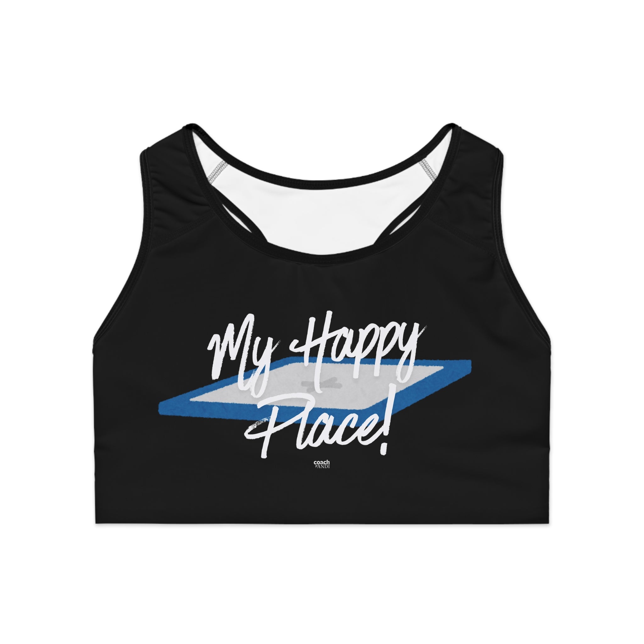 My Happy Place Floor Sports Bra