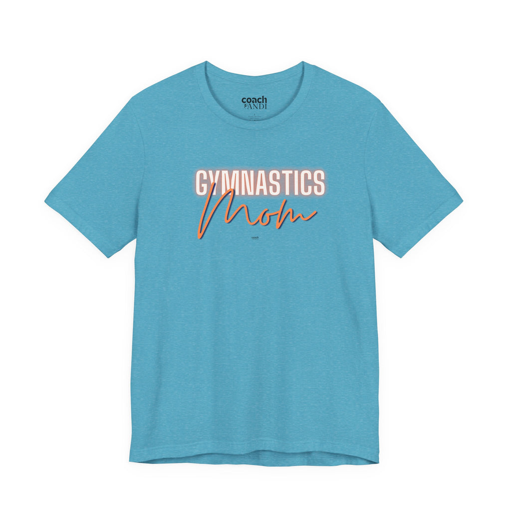 Glow Gym Mom Tshirt - Orange/Blue (Adult)