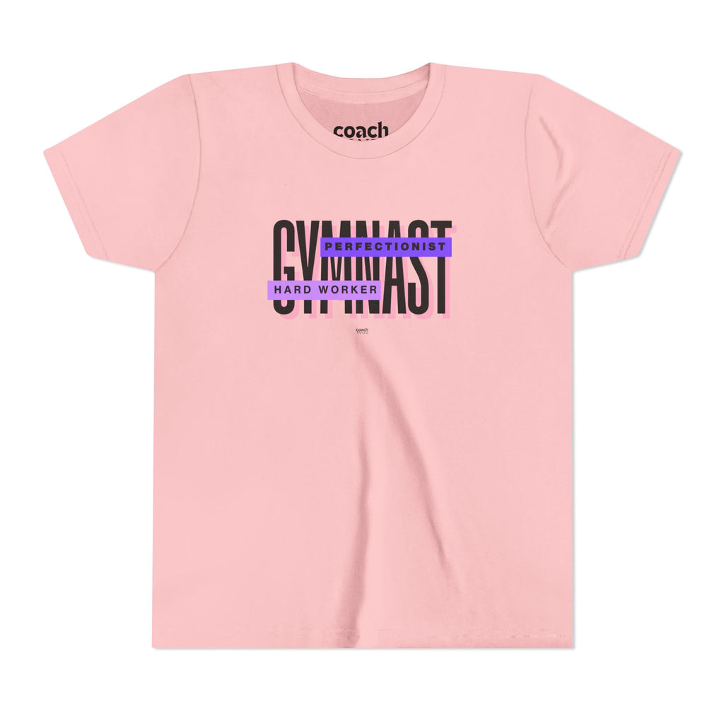 Gymnast Hard Worker Tshirt - Purple (Youth)