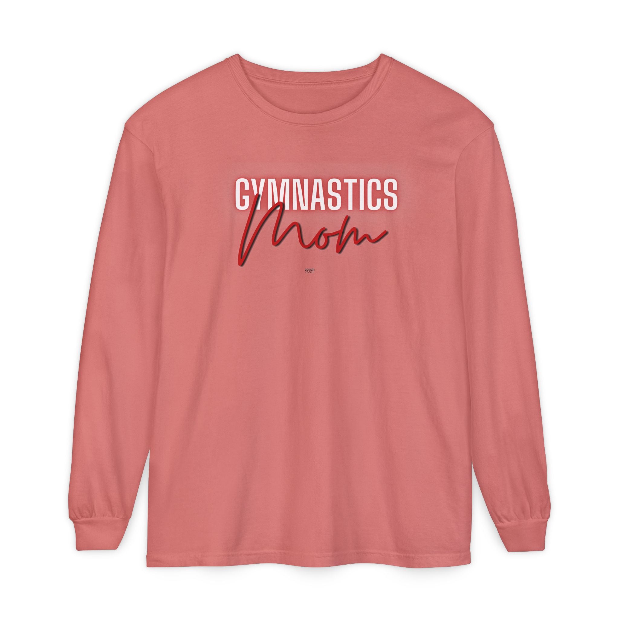 Glow Gym Mom Long Sleeve Shirt - Red (Adult)