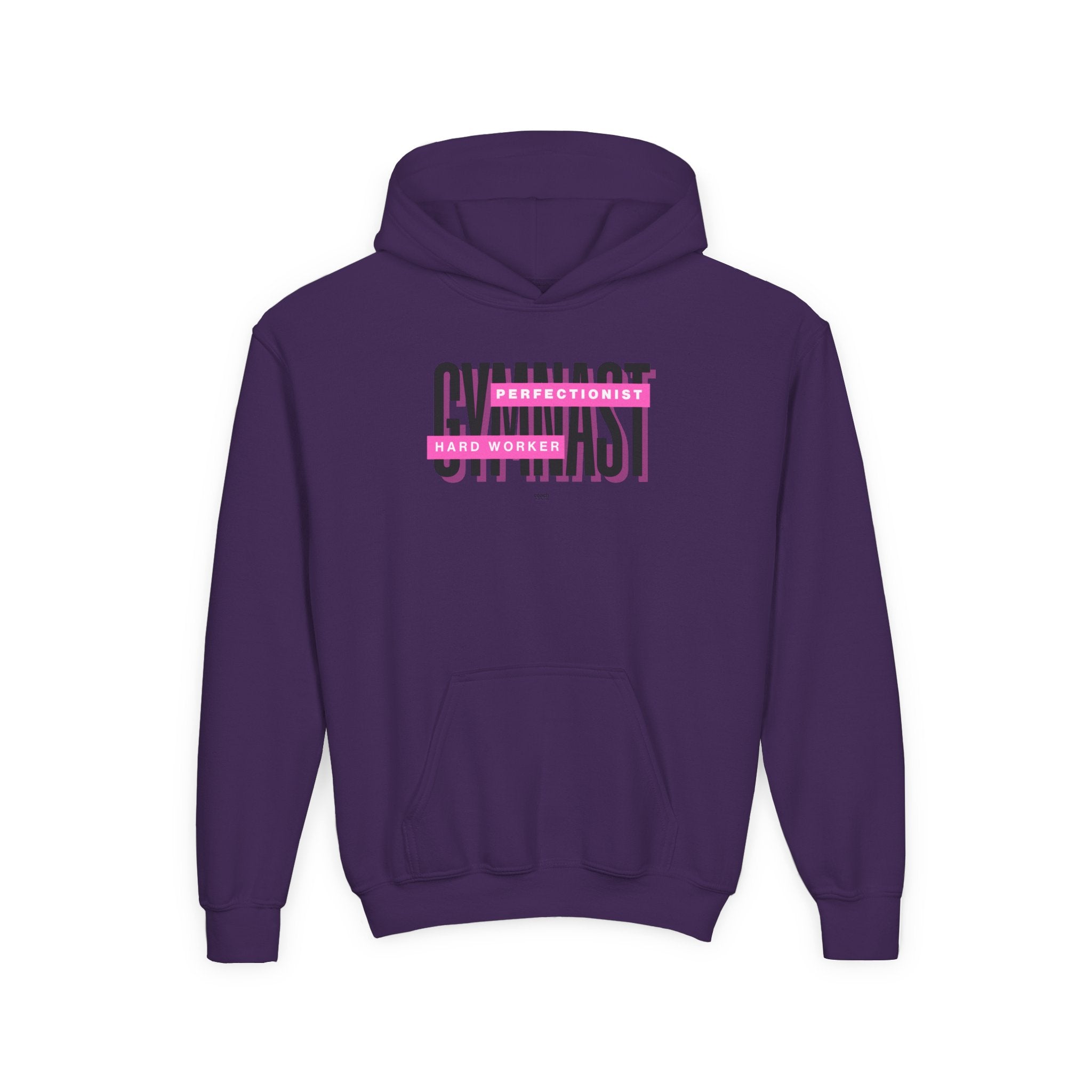 Gymnast Hard Worker Hoodie - Pink (Youth)