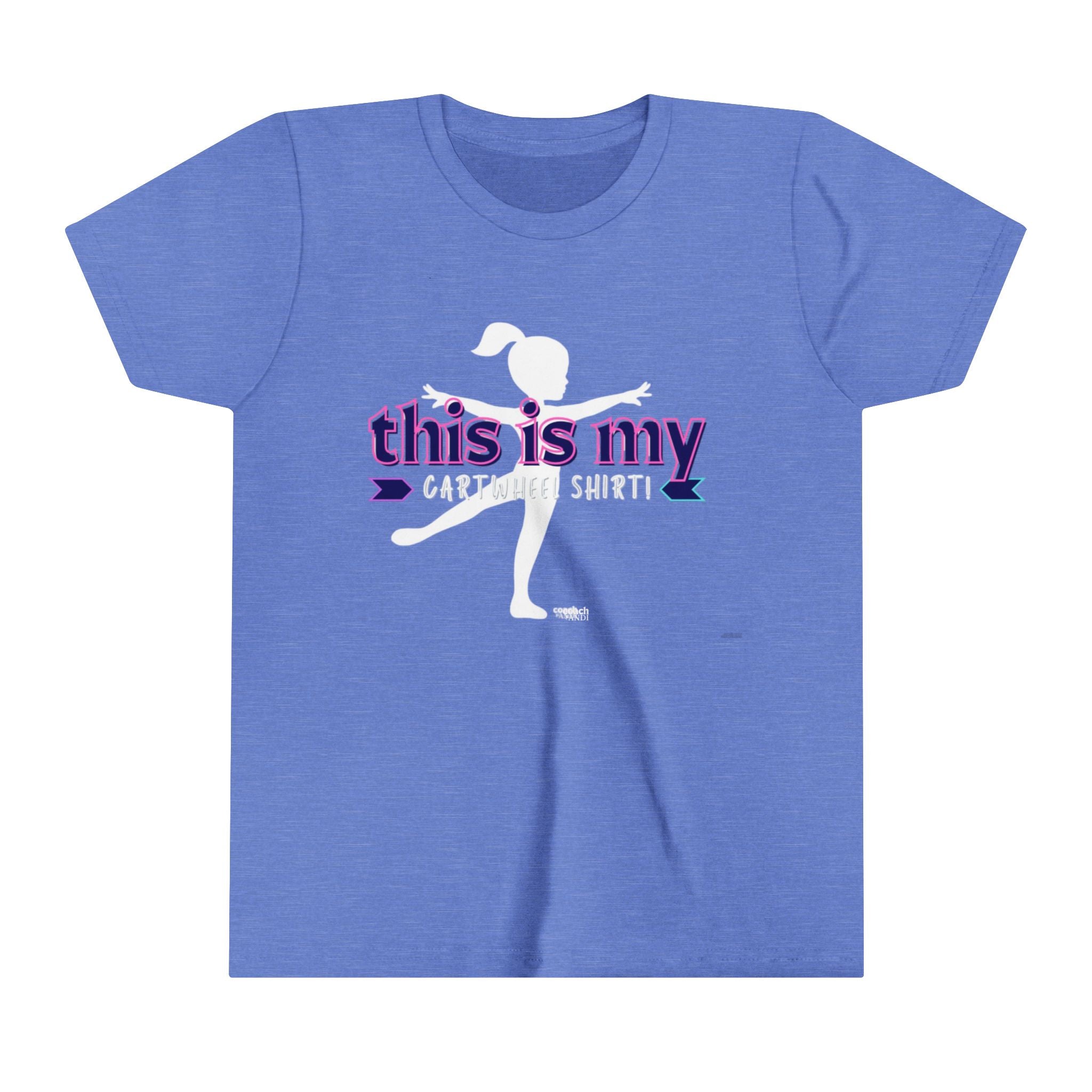 My Cartwheel Shirt-Navy/Pink (Youth Short Sleeve Tee)