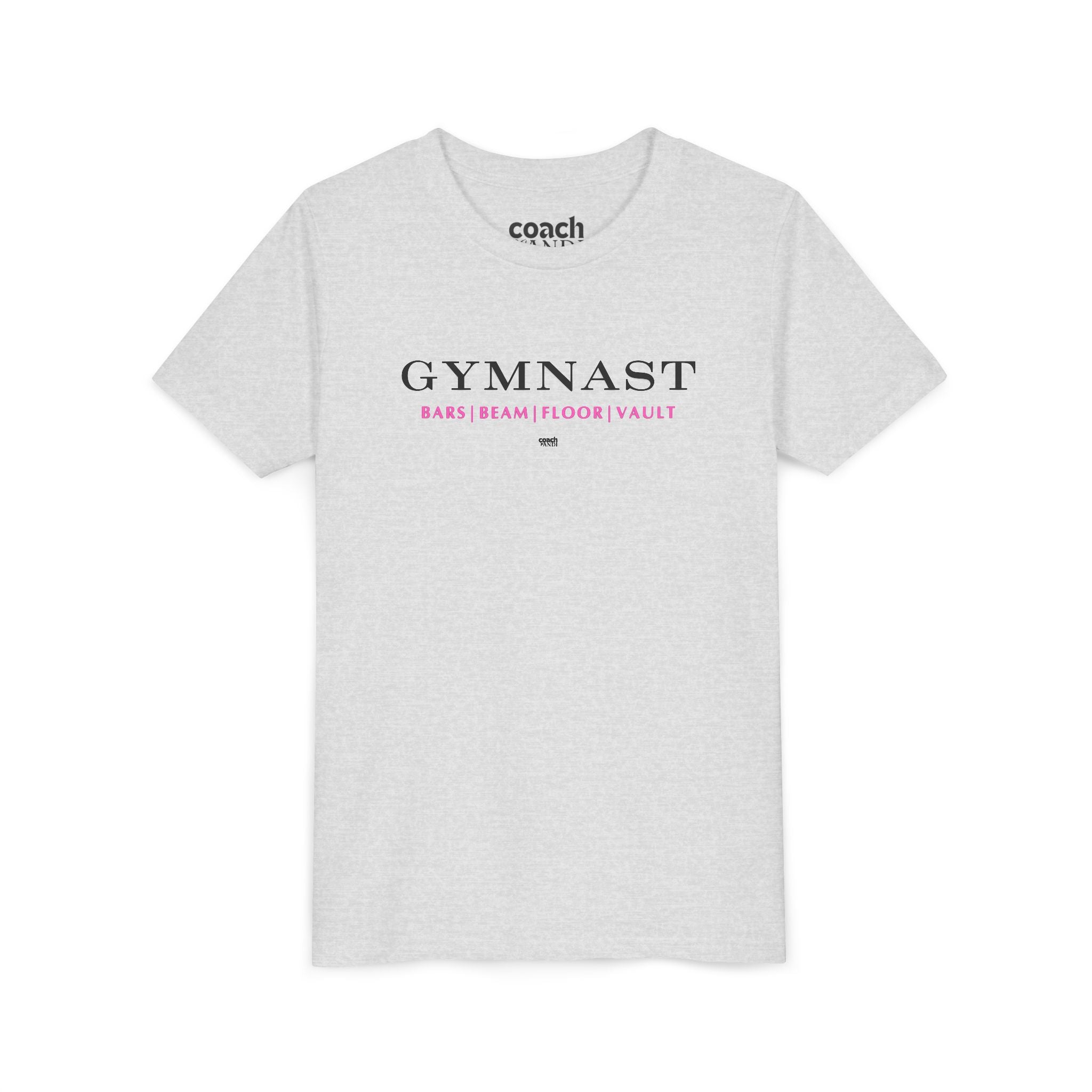 GYMNAST (Bars Beam Floor Vault) Short Sleeve Tee - Pink (Youth)