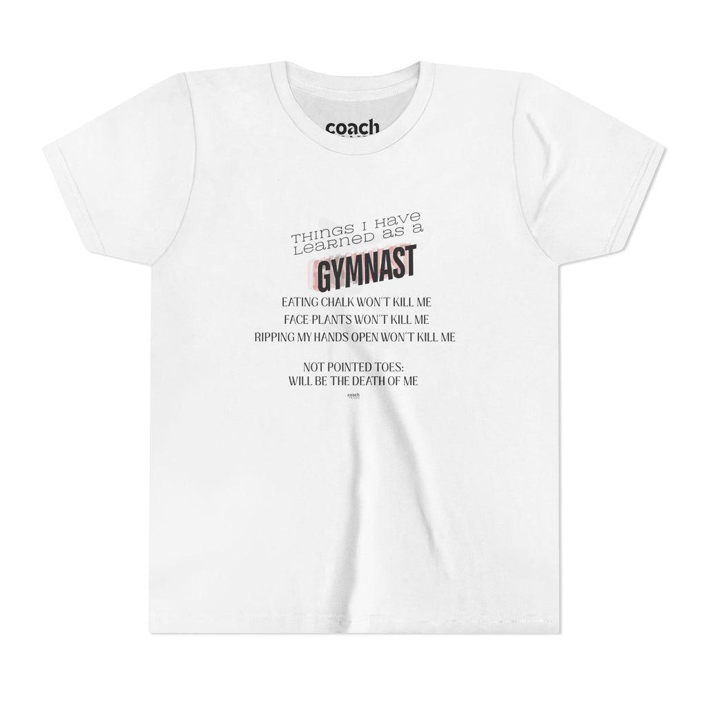Things I learned as a Gymnast Short Sleeve Tee - Red (Youth)