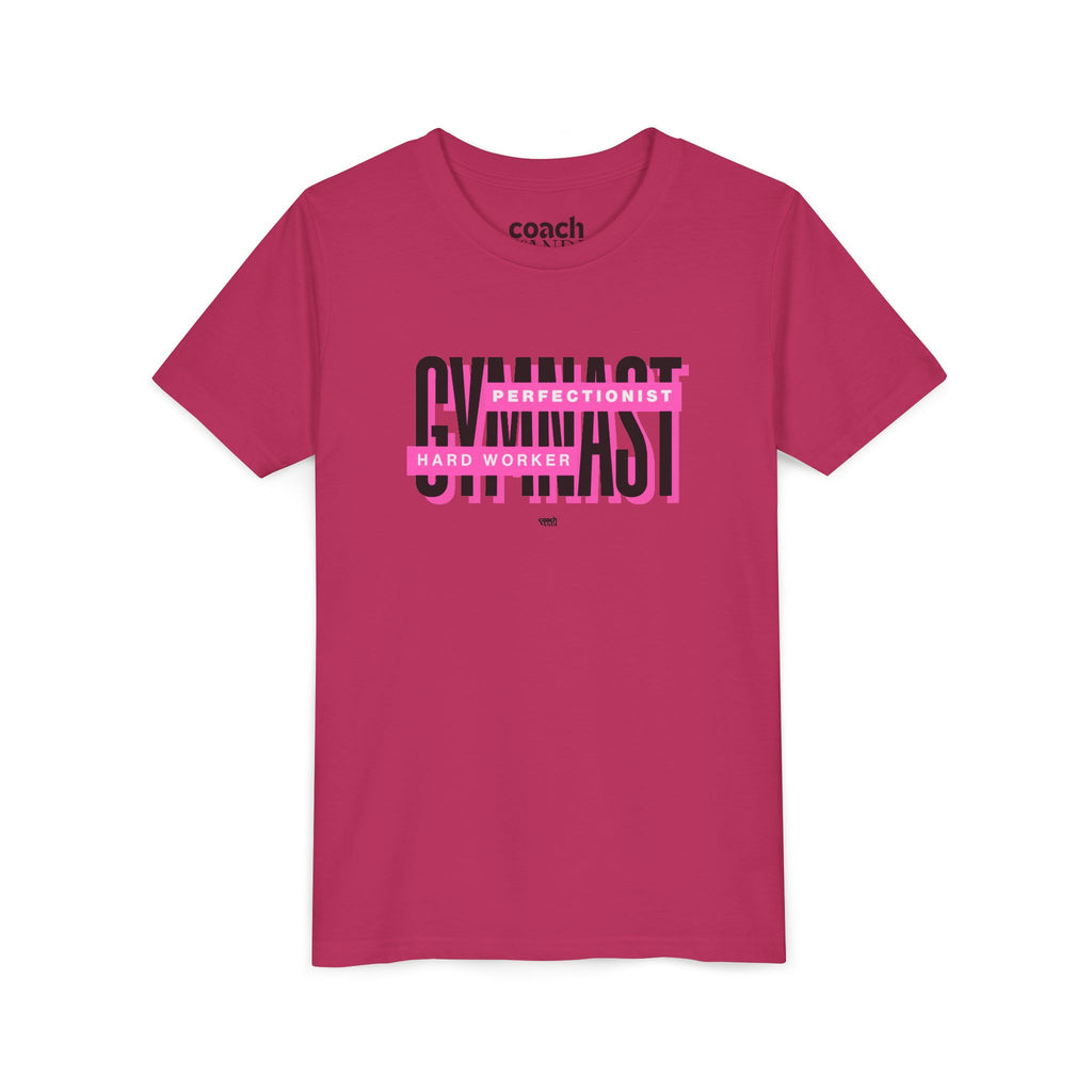 Gymnast Hard Worker Tshirt - Pink (Youth)