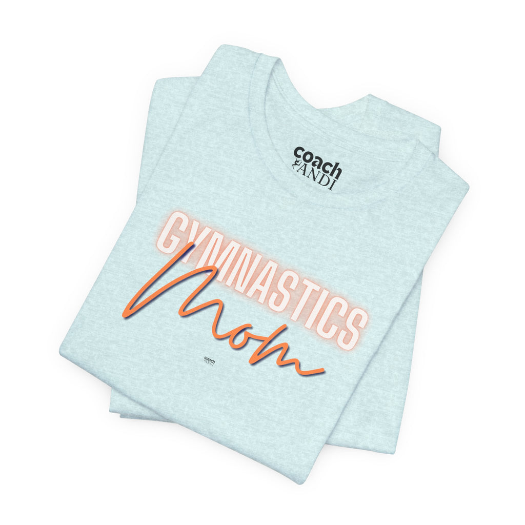 Glow Gym Mom Tshirt - Orange/Blue (Adult)